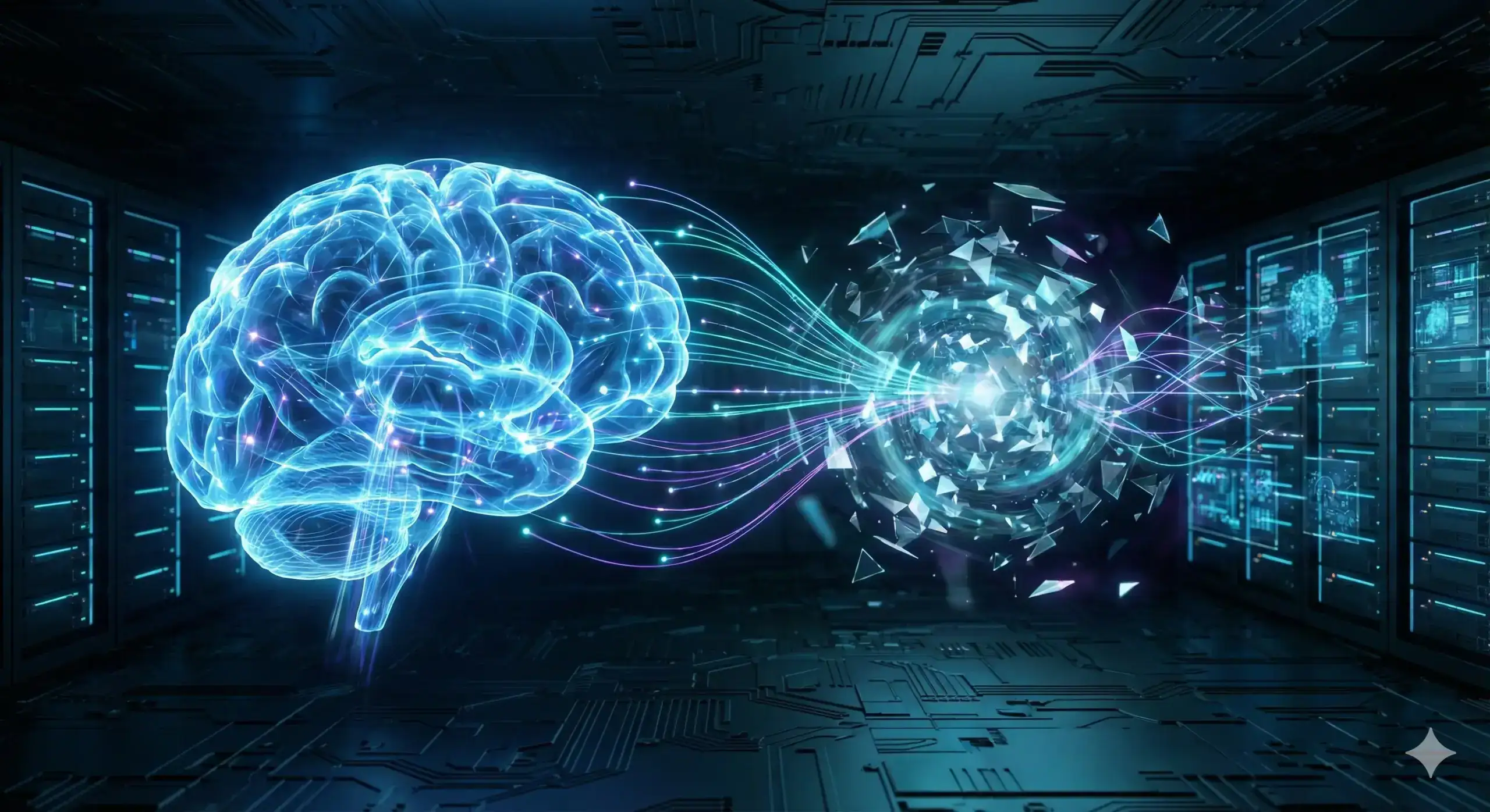 Réseau de neurones d'une intelligence artificielle analysant les données liées à l'Essihault en 2026.