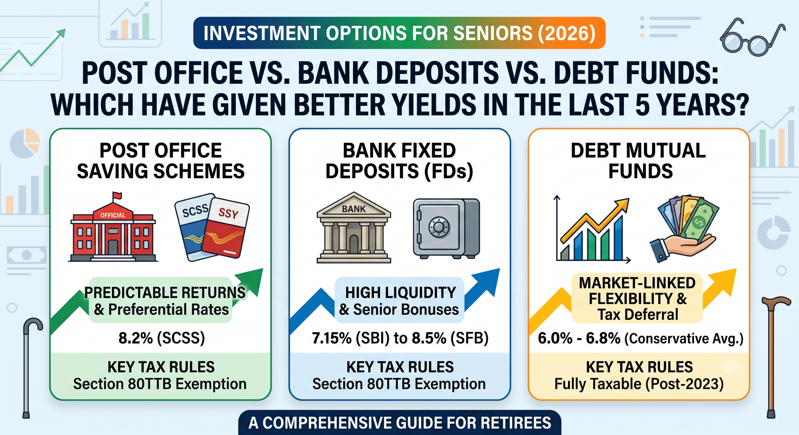 SCSS vs Bank FD vs Debt Fund