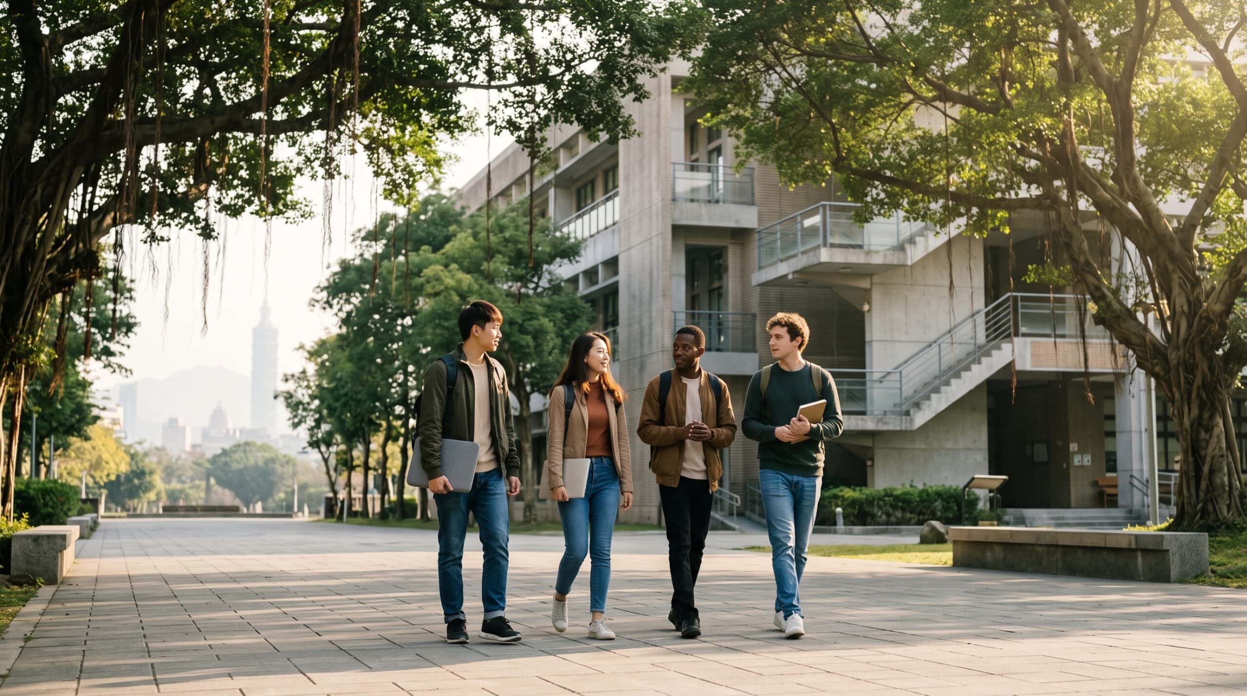 Taiwan scholarships 2027 for international students on a Taiwanese university campus