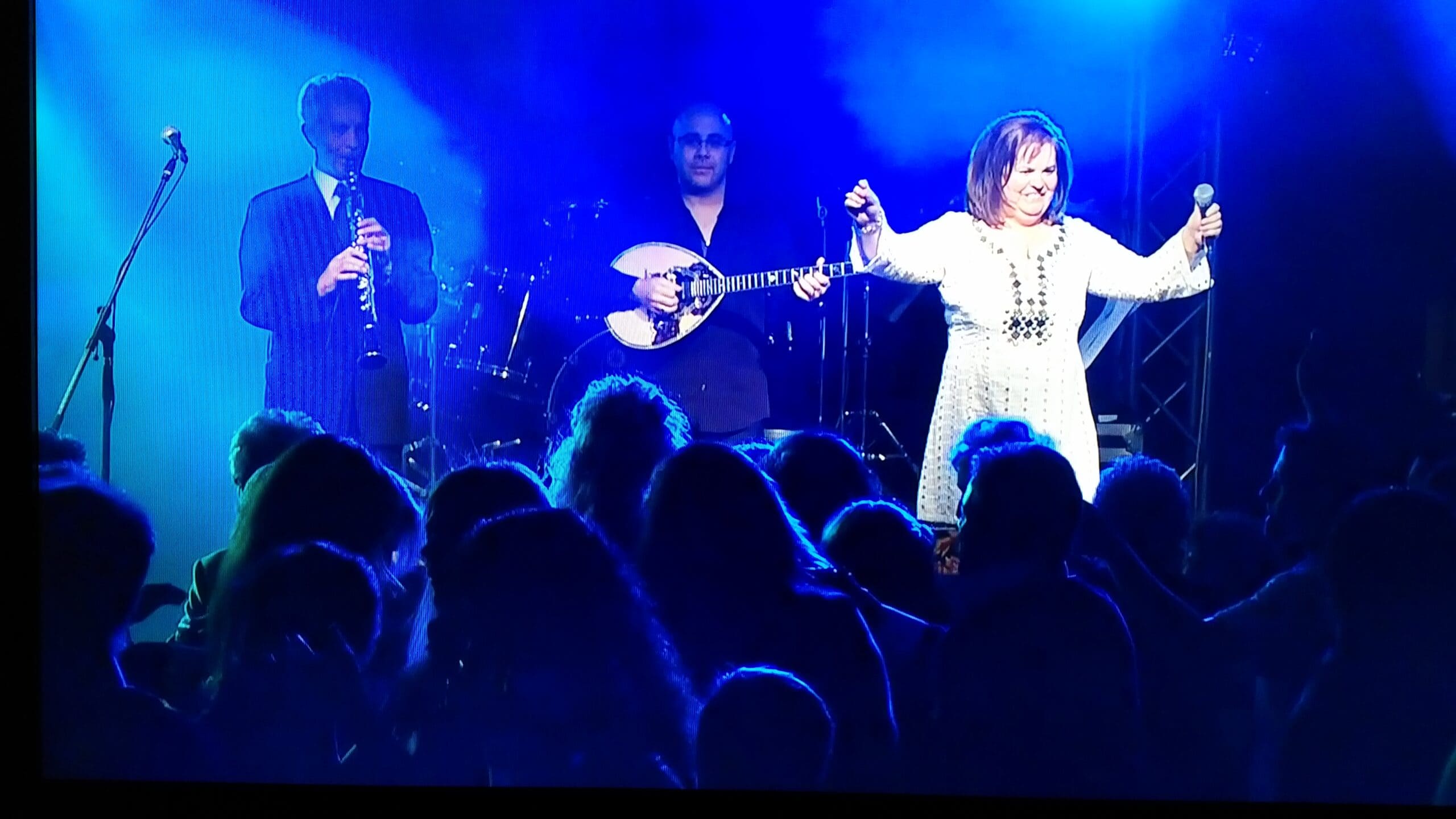 Greek Bouzouki Player Bobby Terzakis live on stage with Efi Thodi