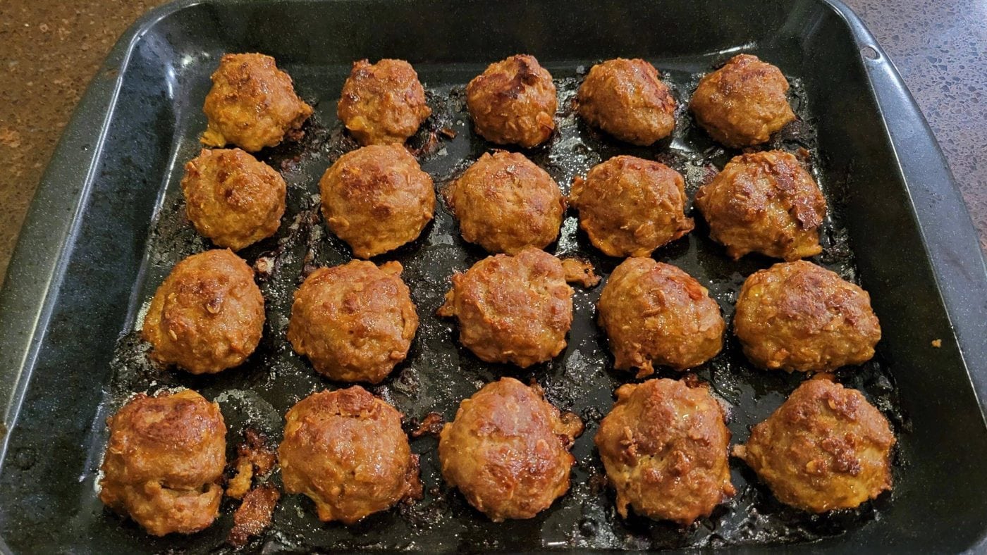 crispy turkey meatballs - Dining in with Danielle