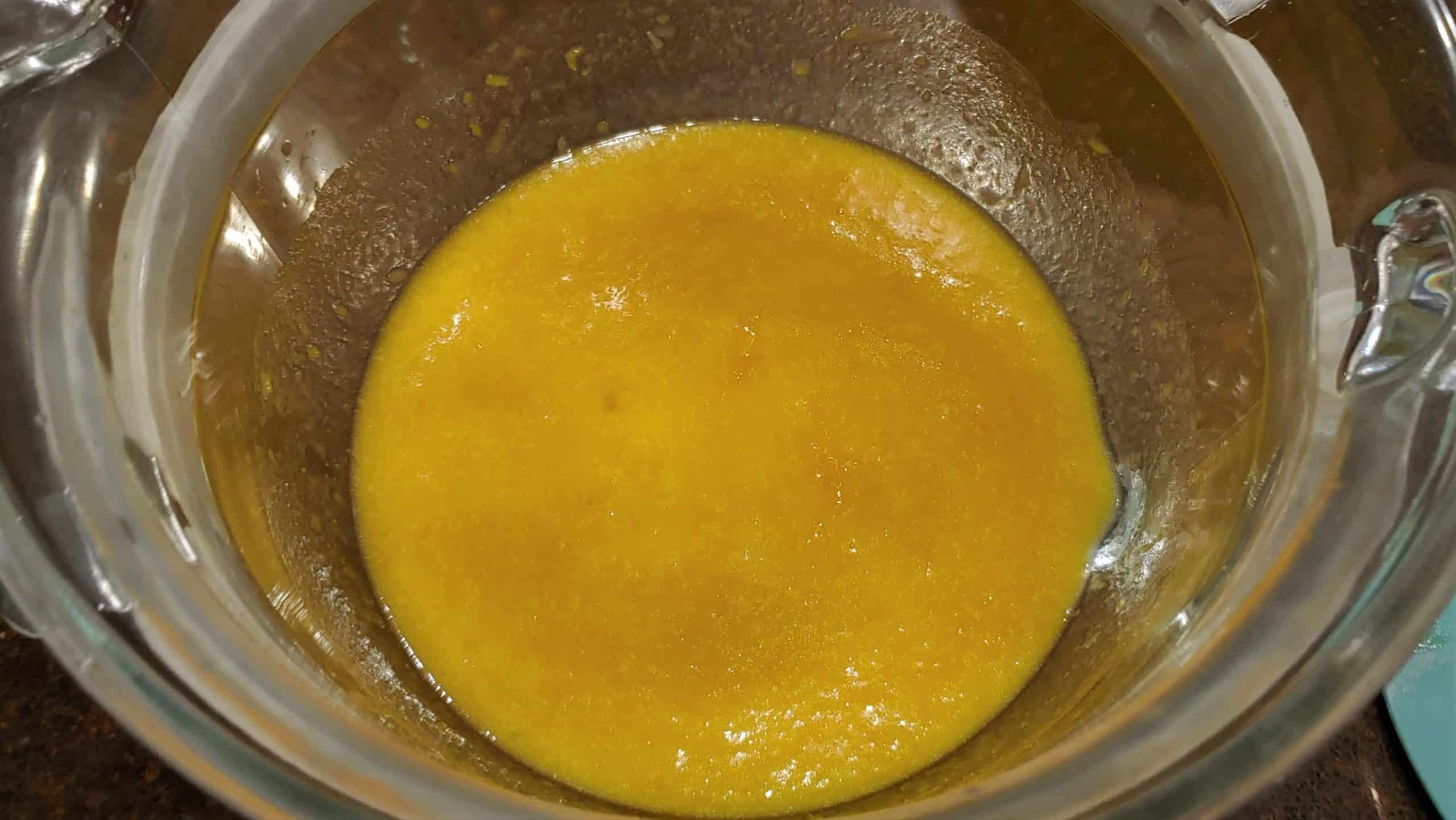 Pumpkin Cake wet ingredients - Dining in with Danielle