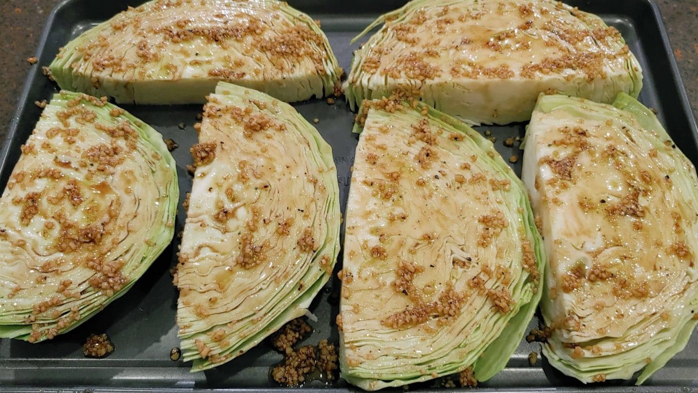 marinated cabbage steaks - Dining in with Danielle