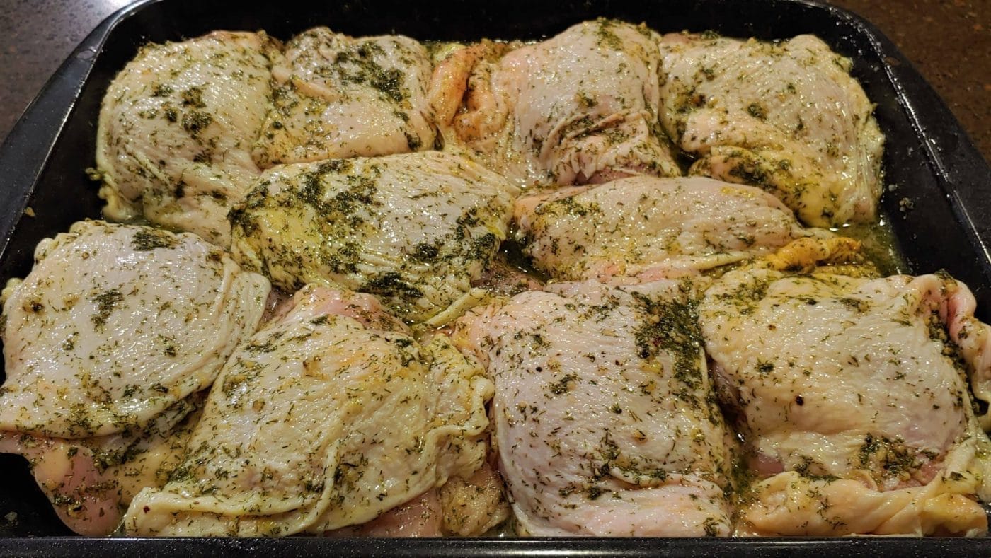 Marinated Chicken Thighs - Dining in with Danielle