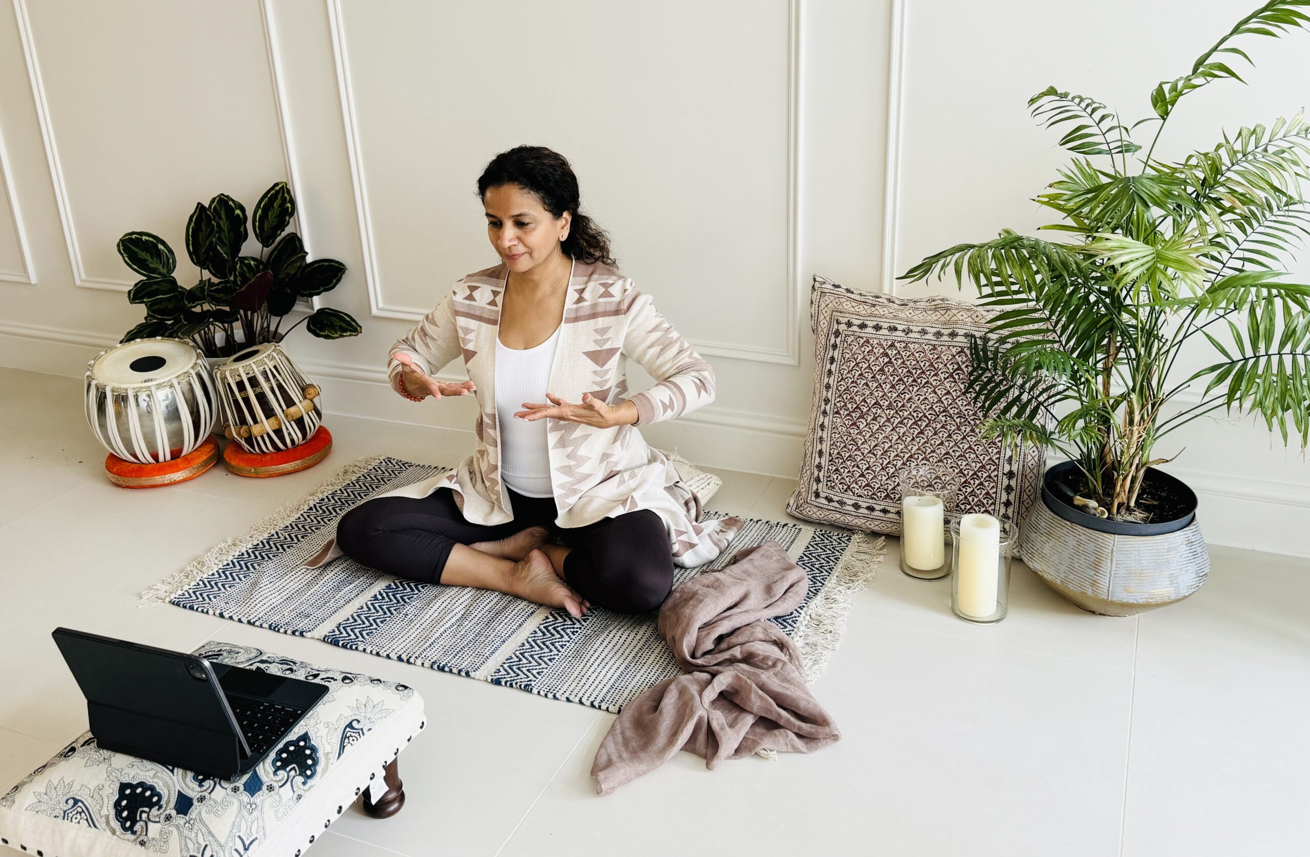 Reset Your Breath Masterclass Anu-teaching-online- breath-class-tablet