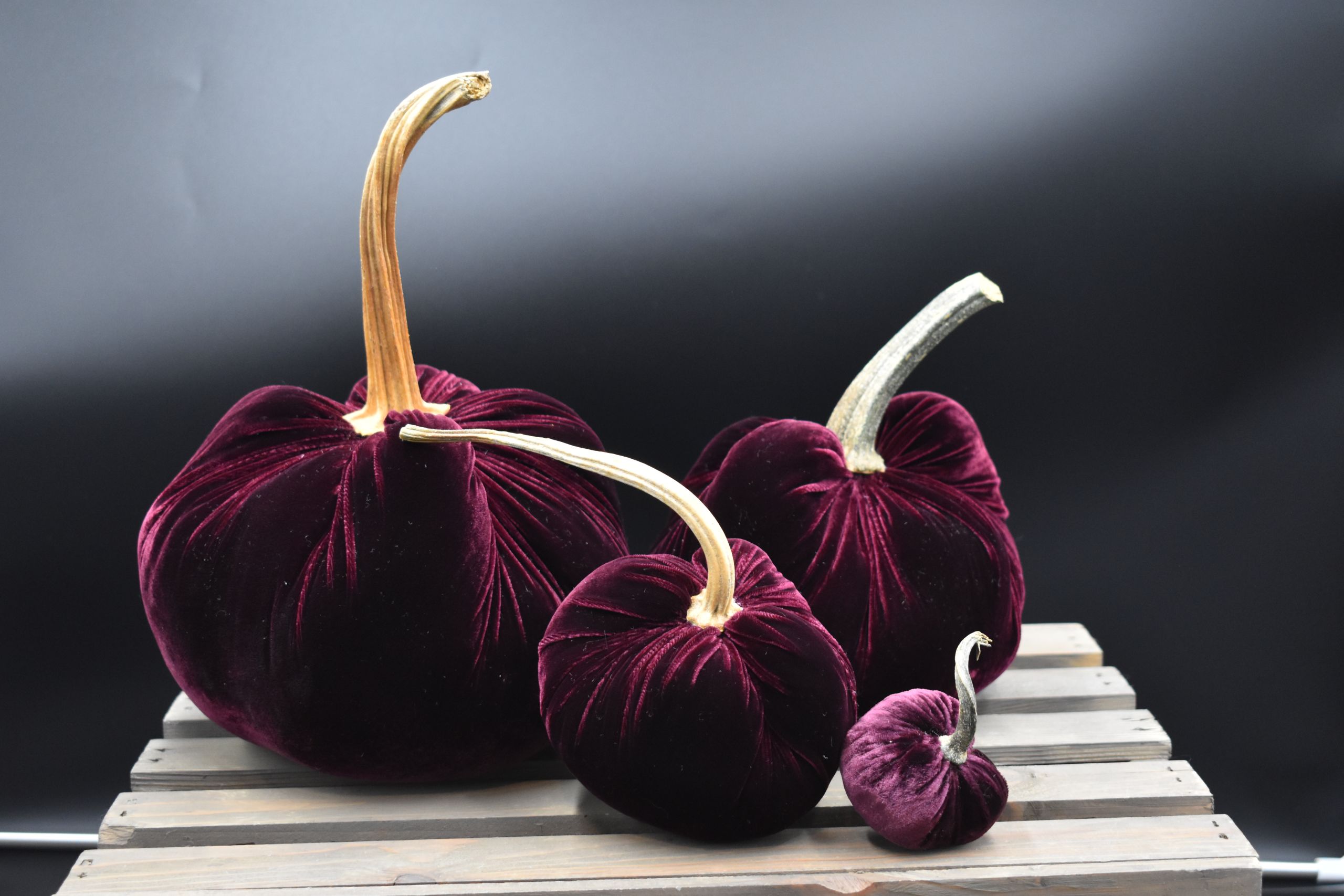 Handmade Burgundy Pumpkin Size Chart