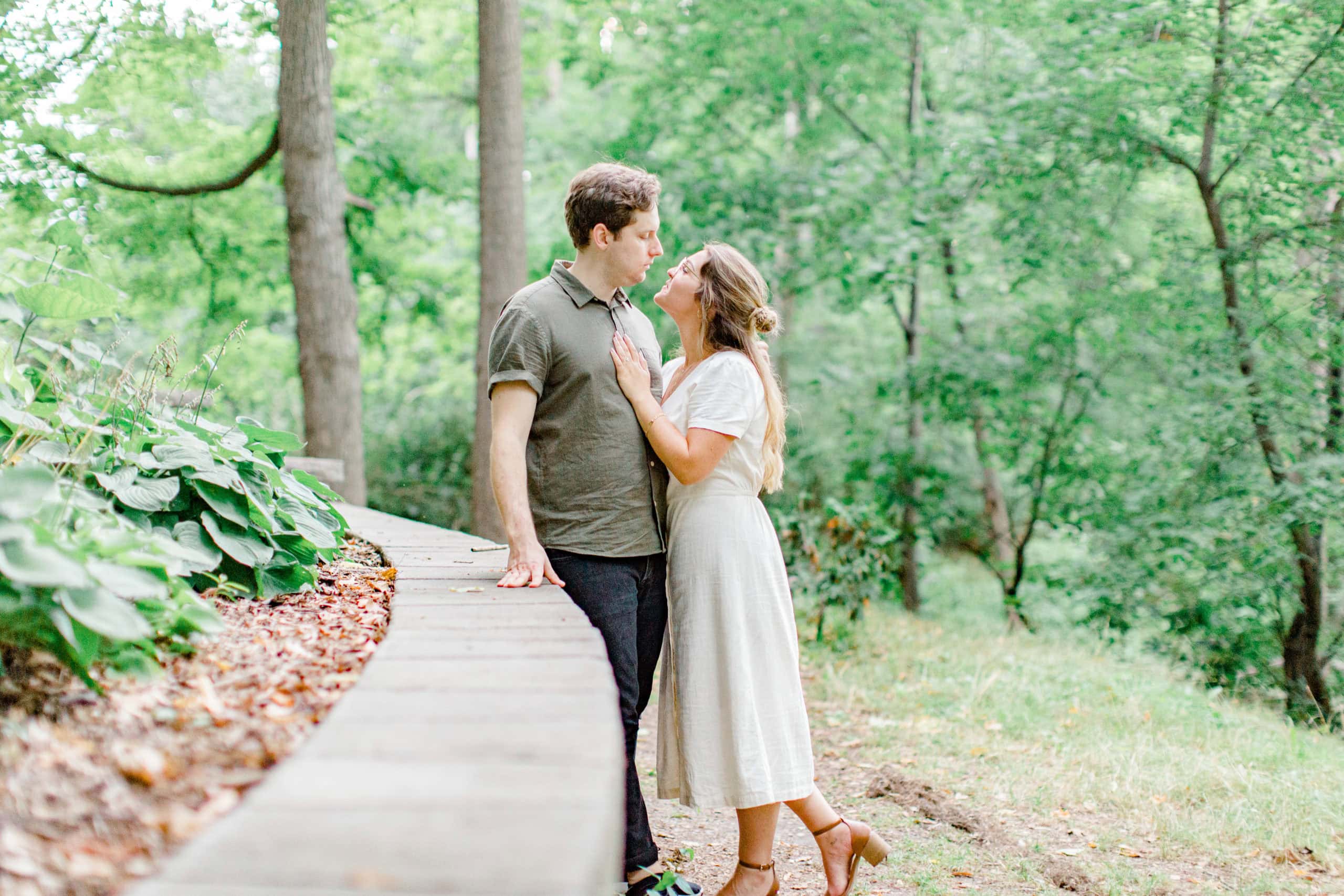 romantic engagement session arboretum ottawa earthy toned clothing grey loft studio