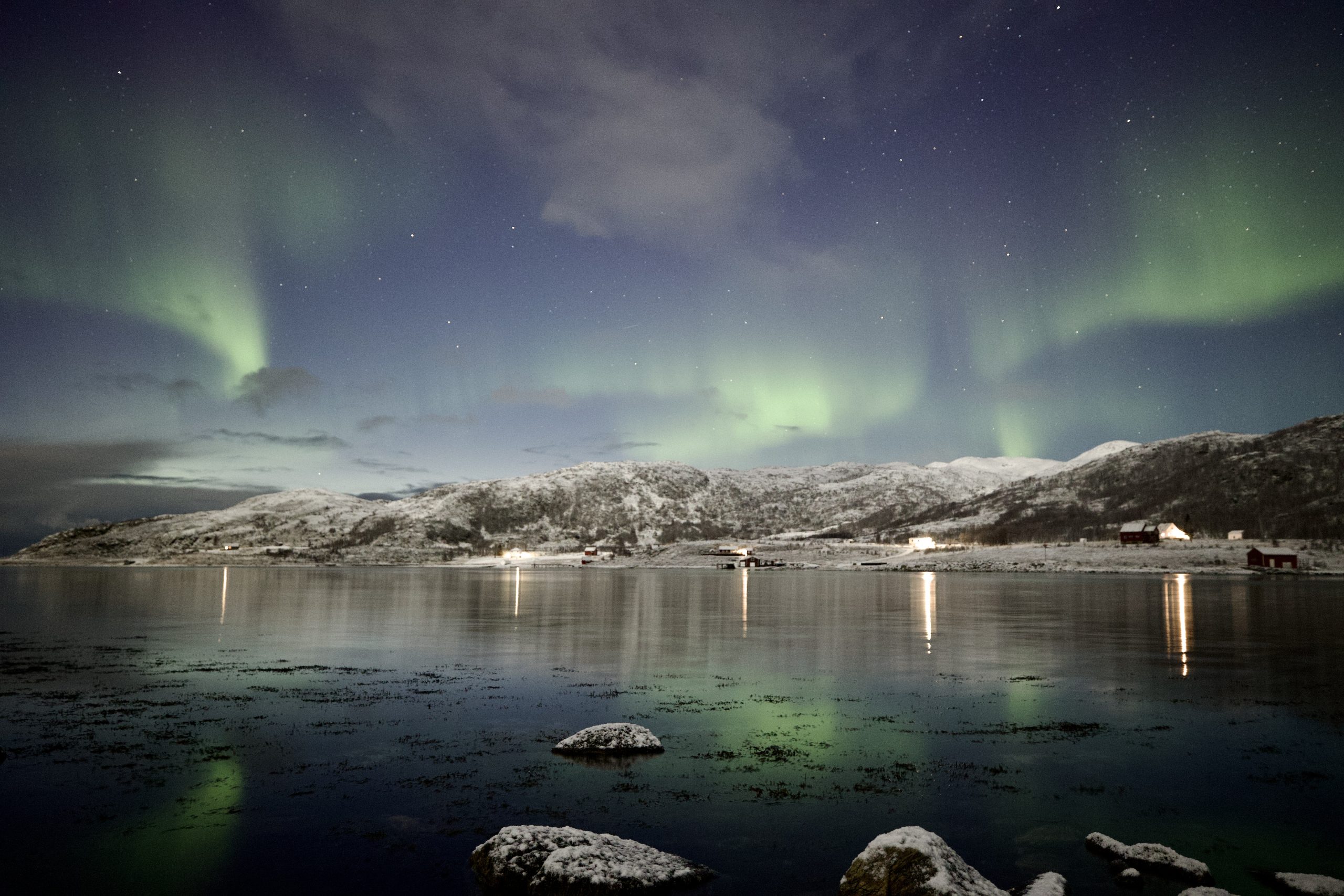 Nordlichter am Skarsfjord mit Northern Horizon Nordlichter am Skarsfjord mit Northern Horizon