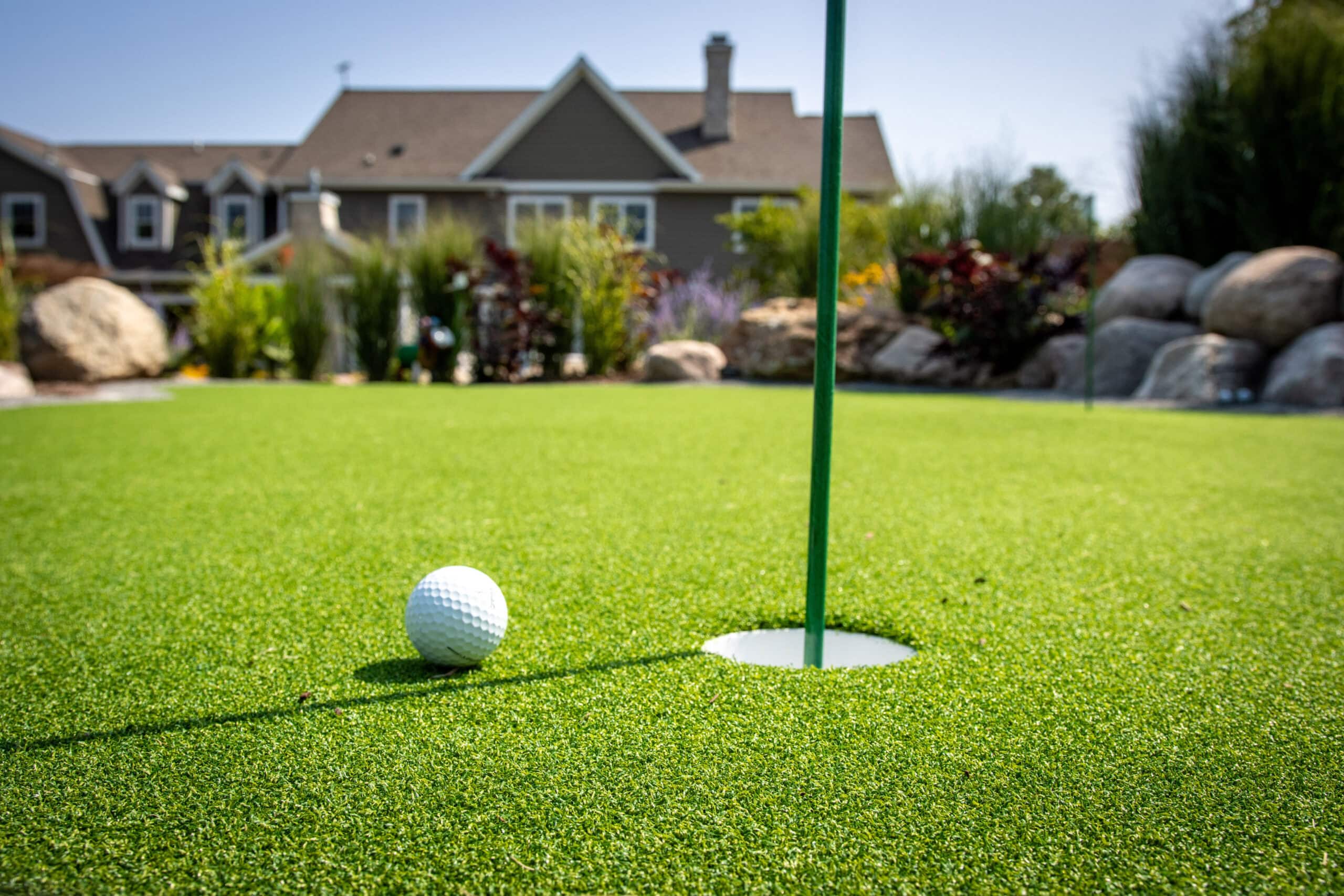 golf ball and hole