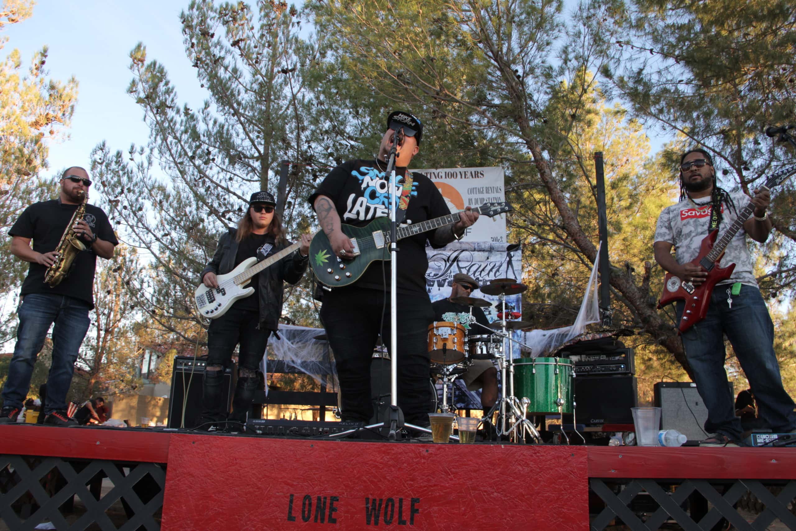 Twenty Dollar Prophets performing at the Lone Wold Colony Fall Festival.