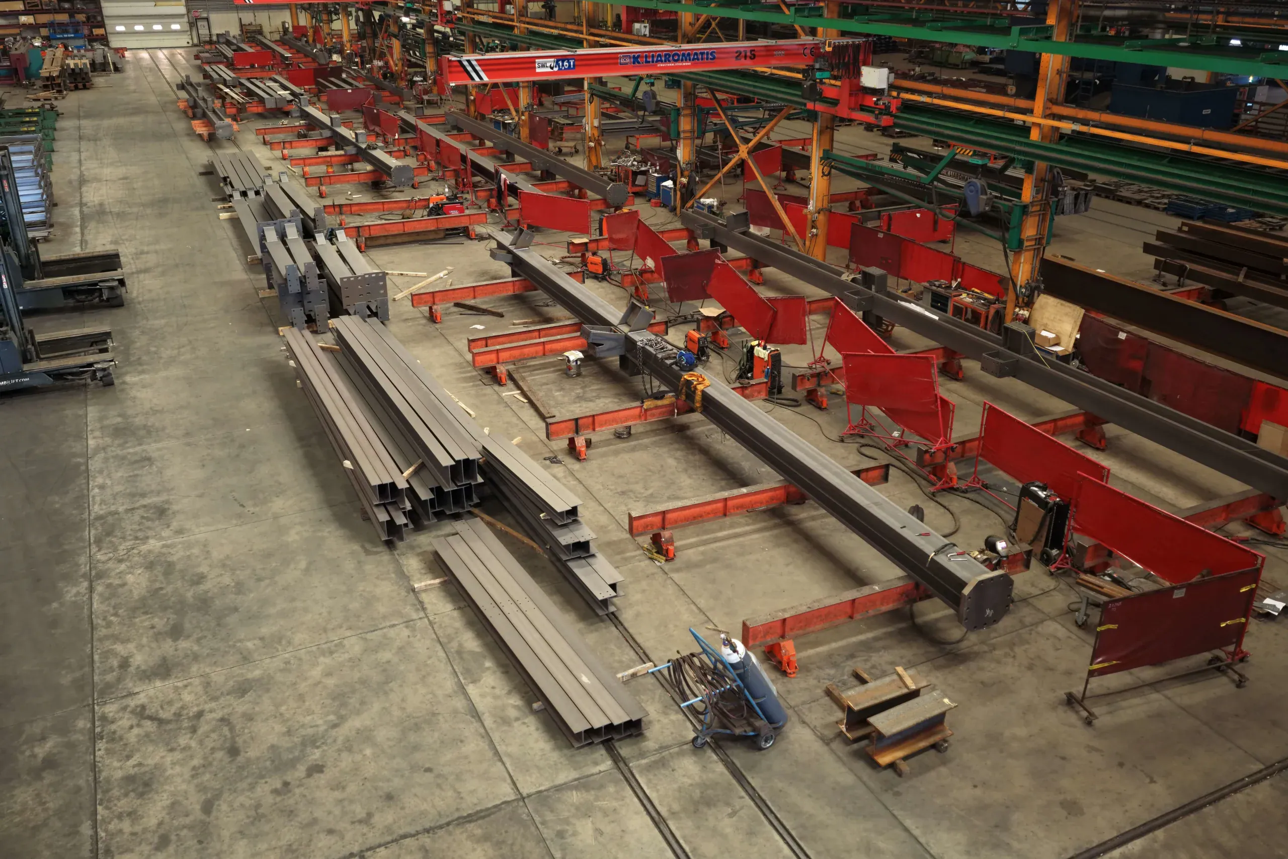 Steel framework for multi-story buildings