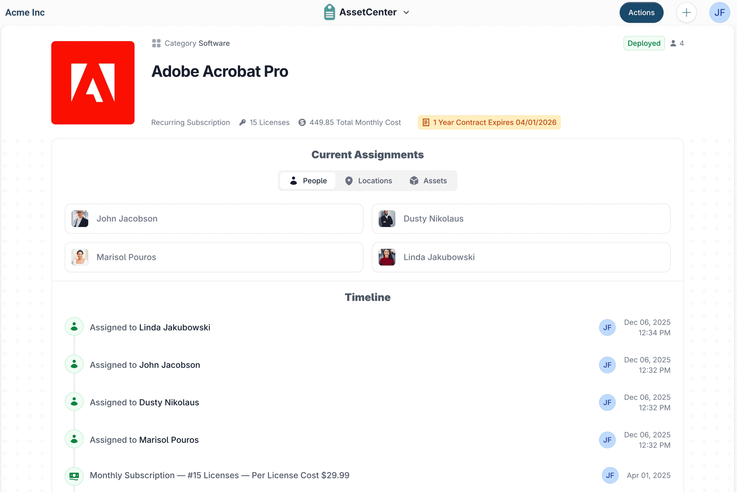 Adobe Acrobat Pro software logo, digital asset management platform interface screenshot.