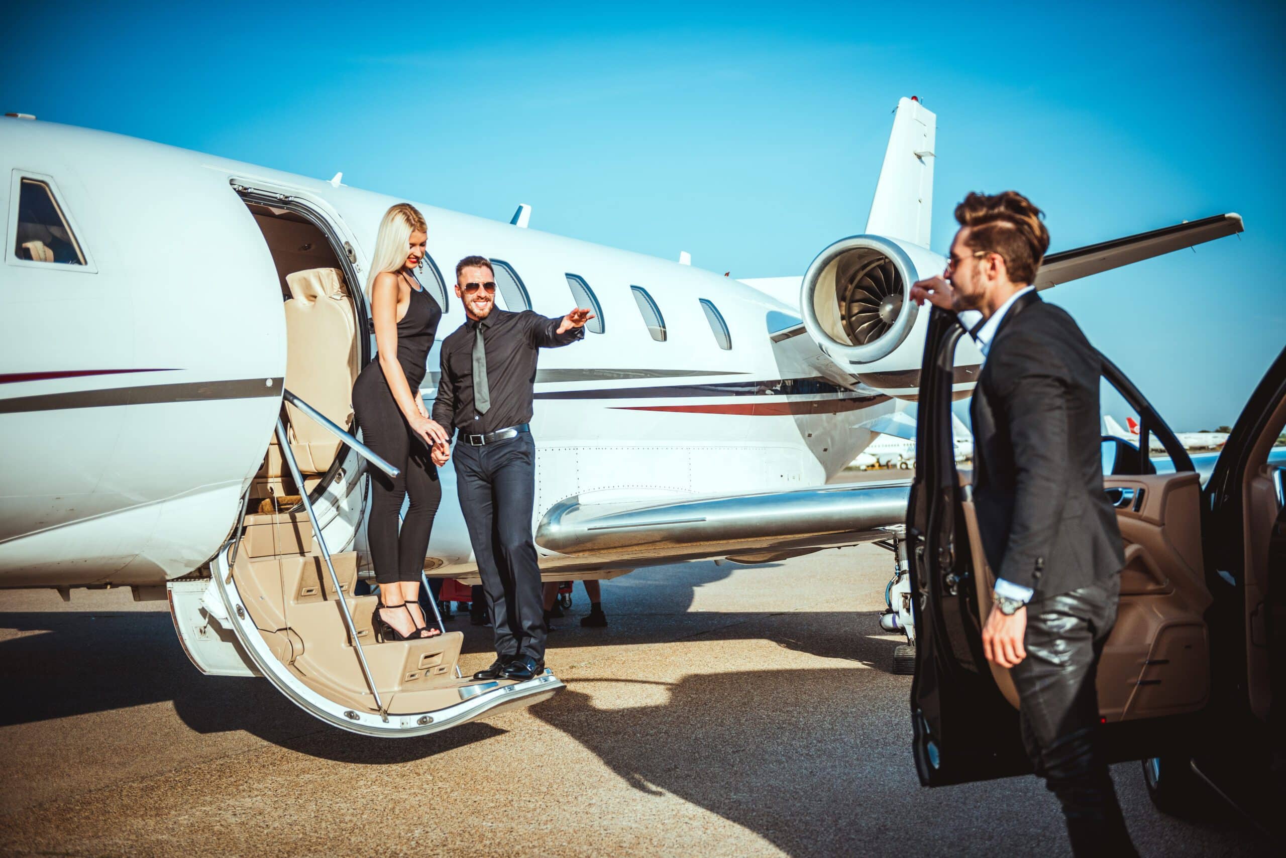 Rich business couple