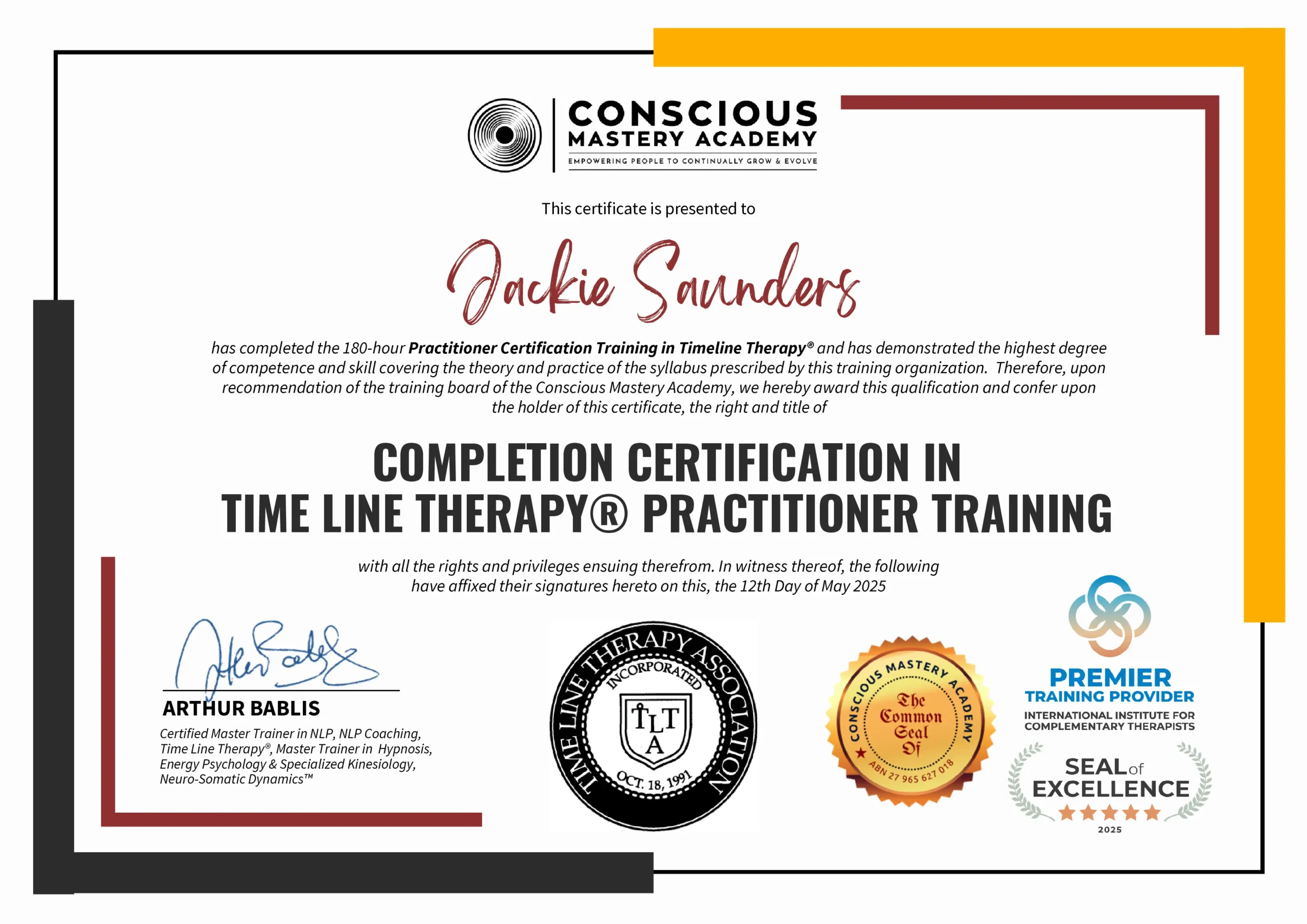 Conscious Mastery Certification in Positive Psychology