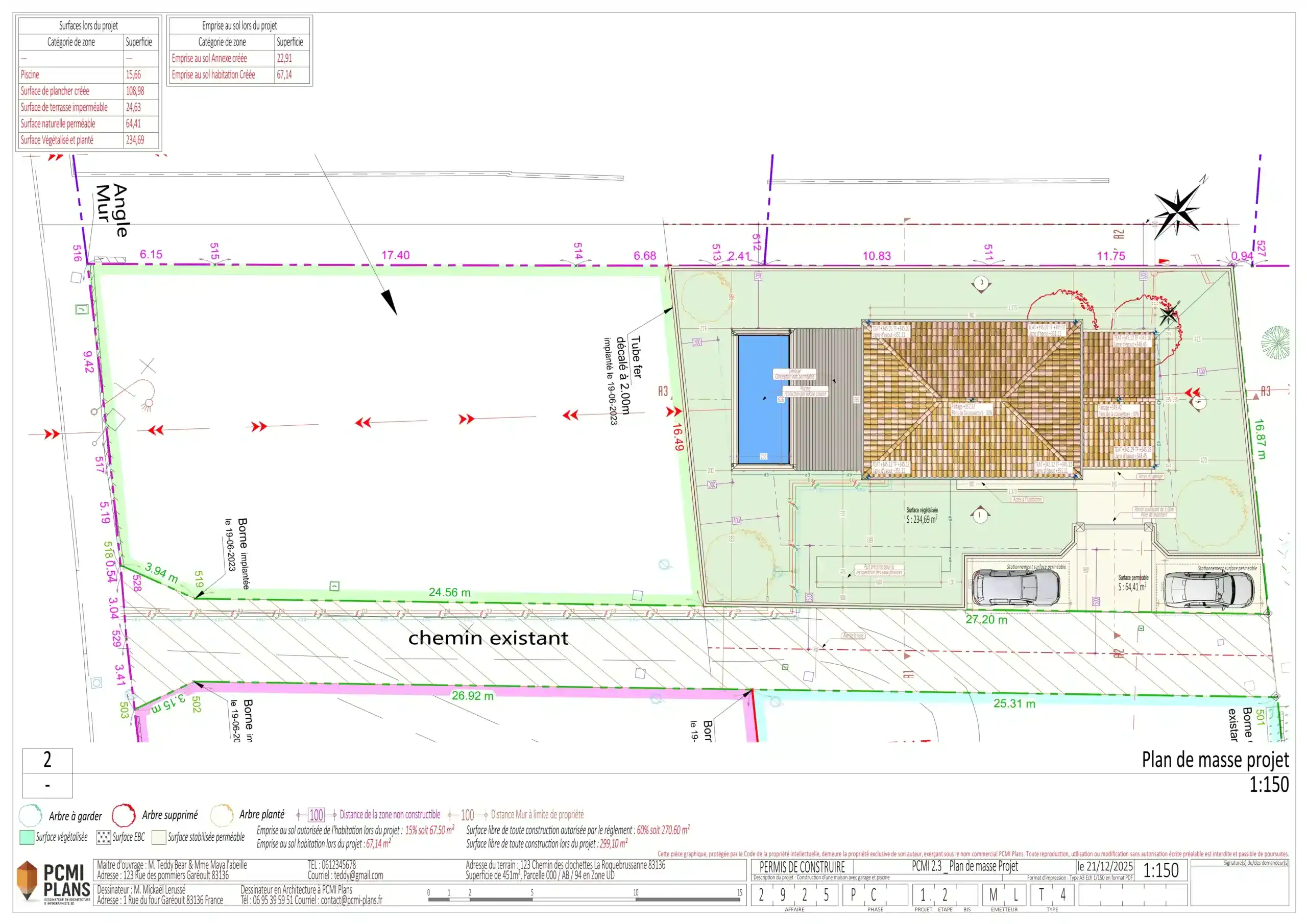 PCMI 2 Plan de masse Projet