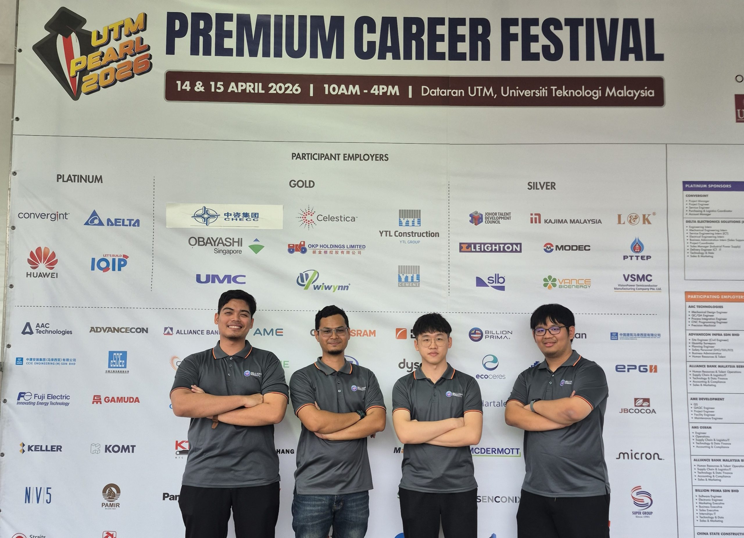 You are currently viewing Billion Prima Sdn Bhd Engages Future Talent at UTMPEARL 2026 Career Fair