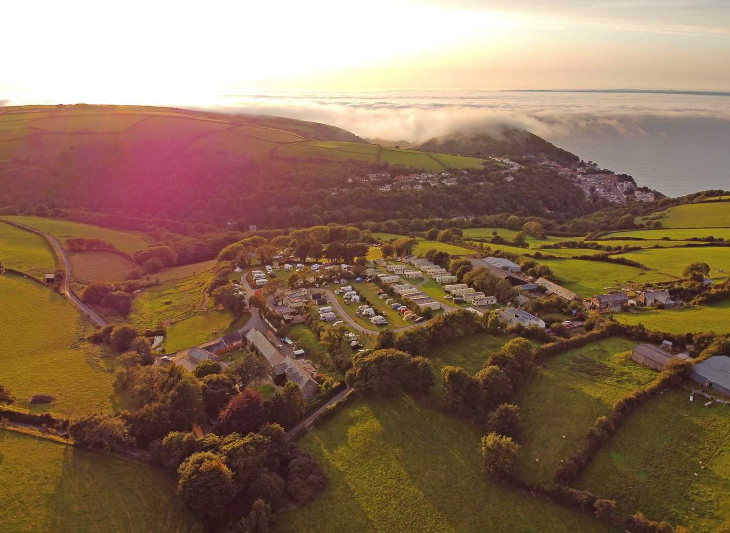 lynmouth holiday retreat aerial view