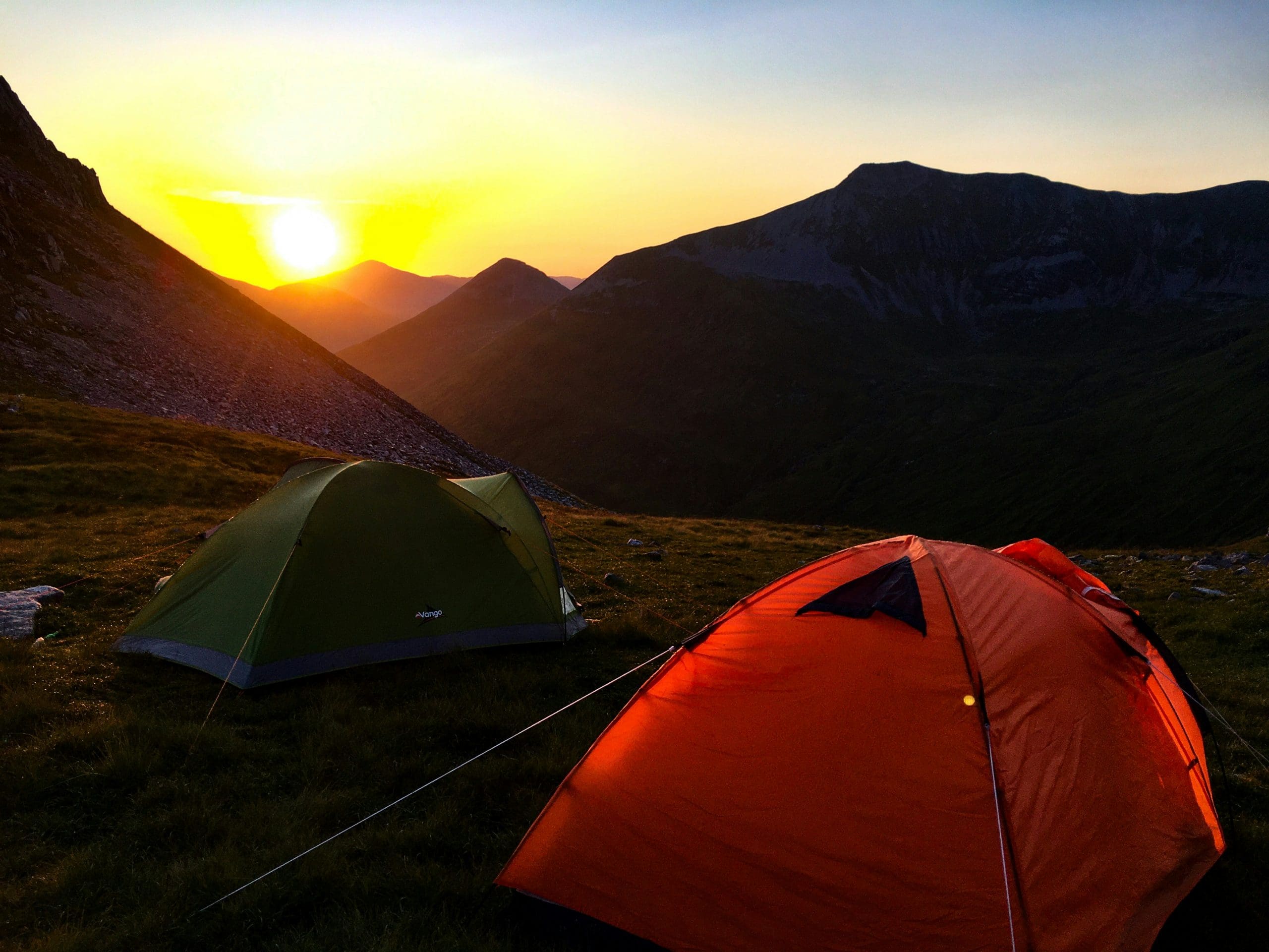 tents in mountains