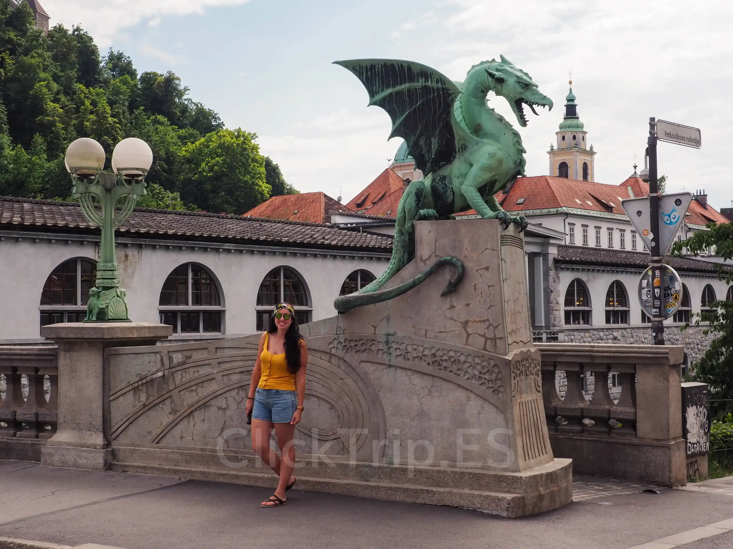 Puente del Dragón. 10 lugares que ver en Liubliana la capital de Eslovenia. ClickTrip