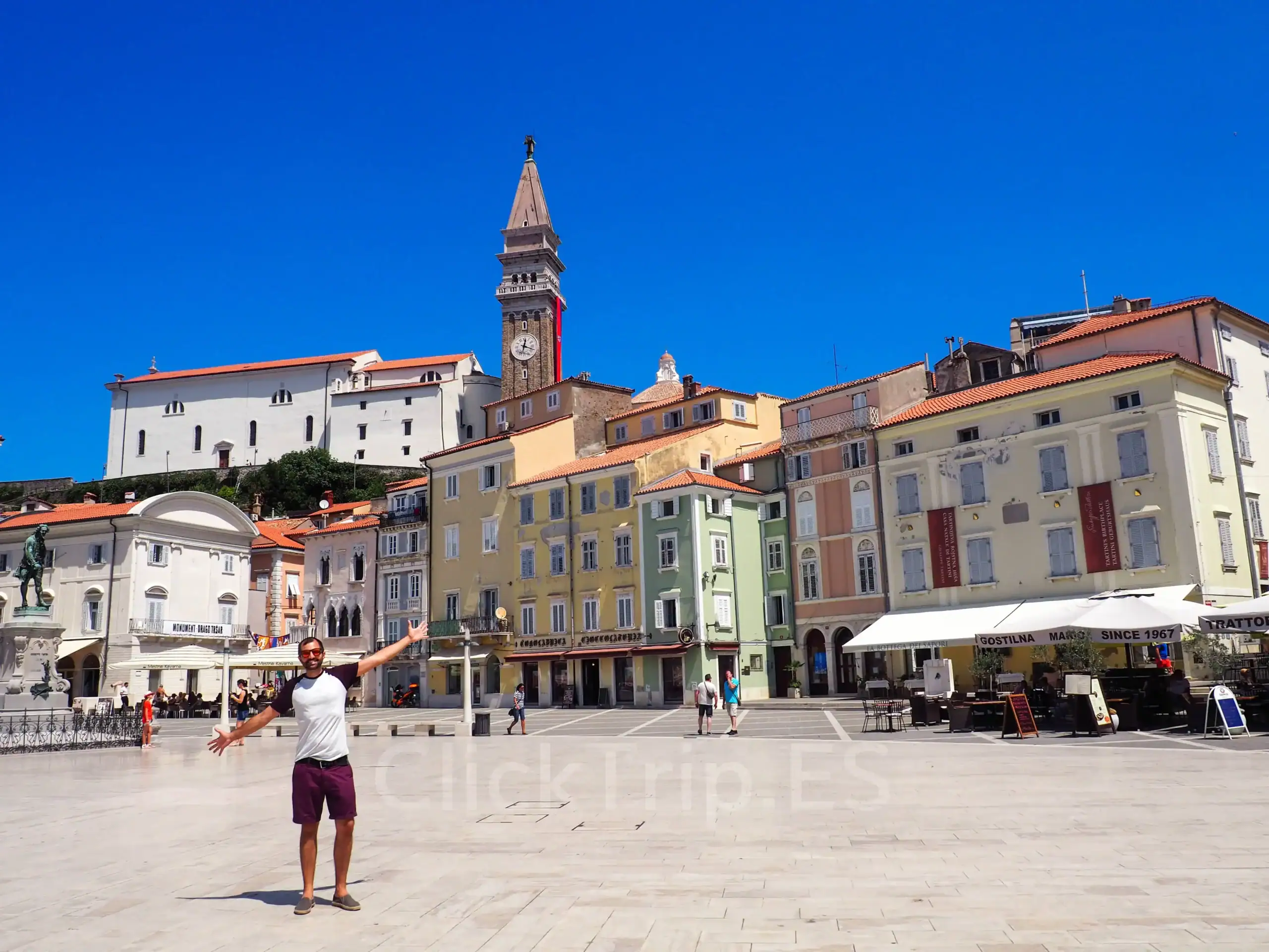 Que ver en Piran en 1 día Plaza Tartini ClickTrip Que ver en Piran en un dia_Eslovenia_ClickTrip (4)