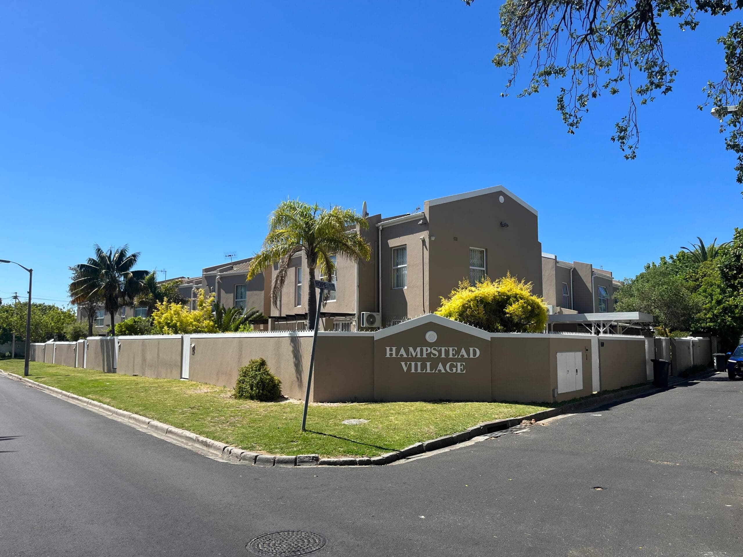 Completed exterior painting of a Cape Town townhouse complex