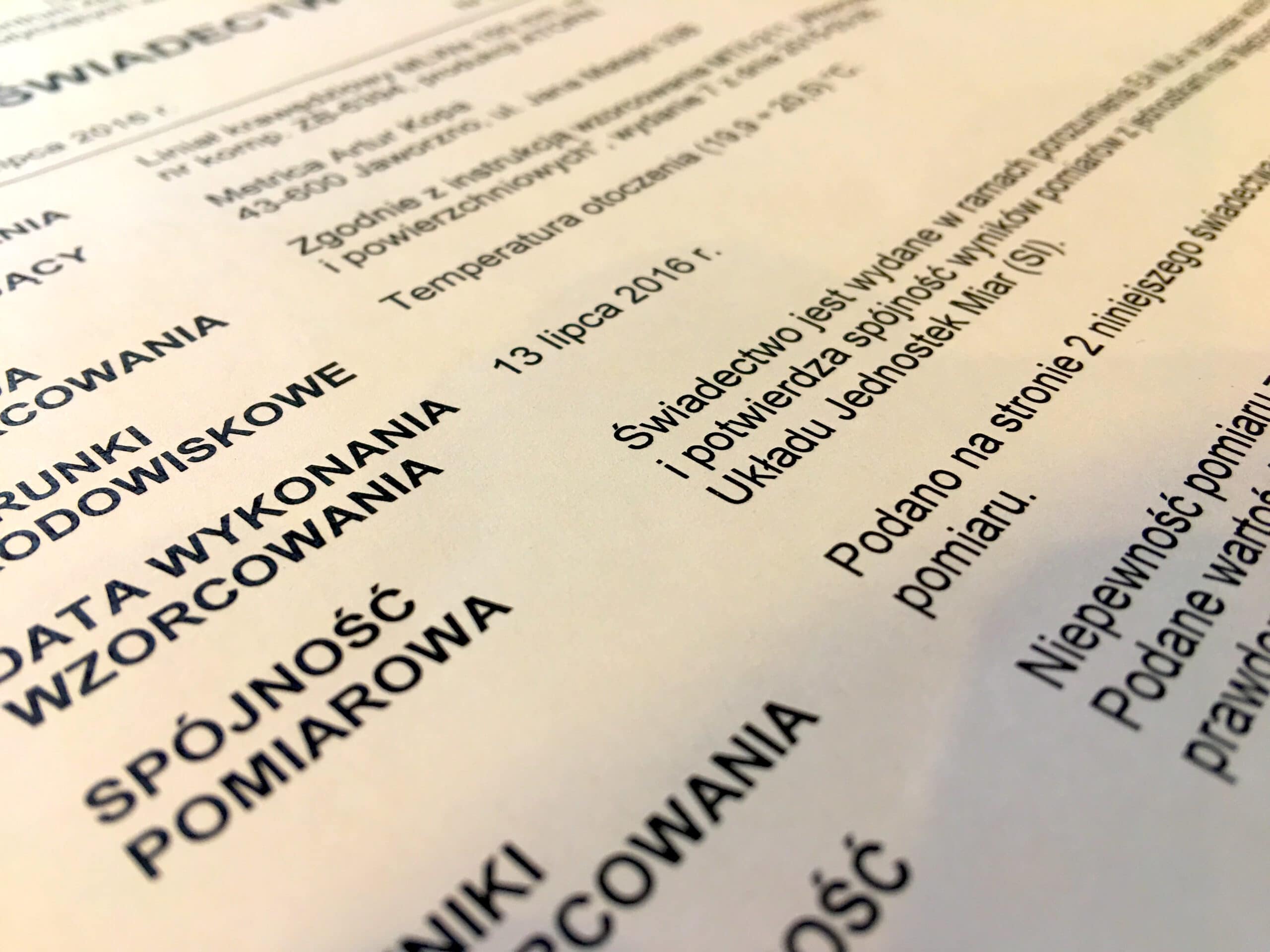 Podawanie spójności pomiarowej na świadectwach | Metrologia-blog.pl Podawanie spójności pomiarowej na świadectwach