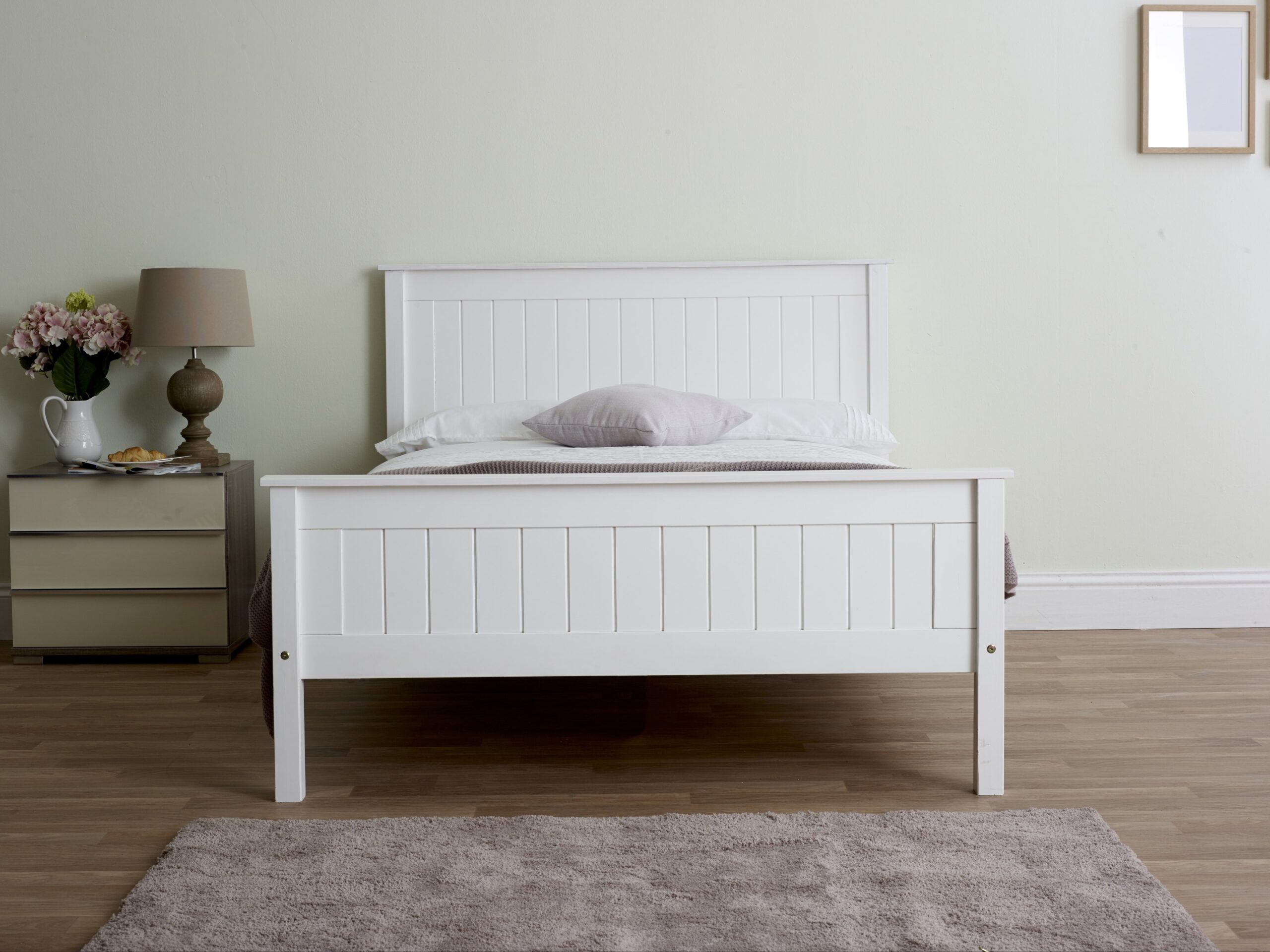 Limelight Taurus High Footend Wooden Bed White