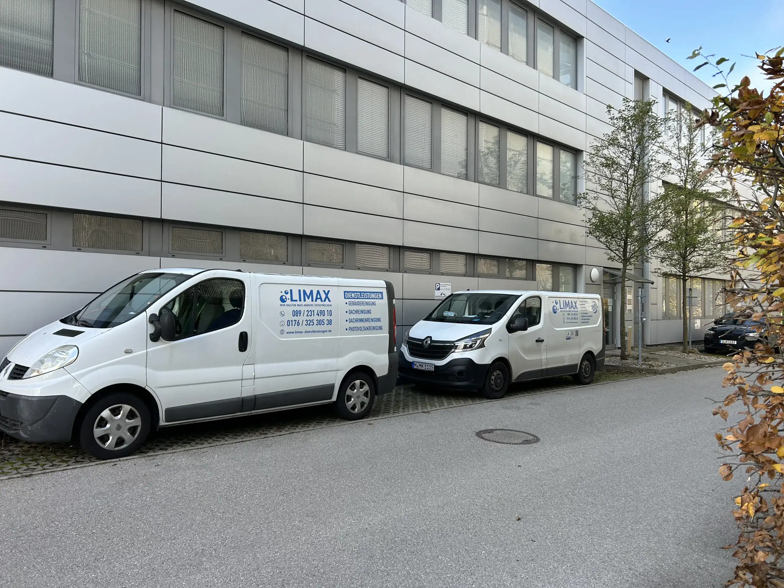 Limax Dienstleistungen Fahrzeugflotte für Gebäudereinigung in München