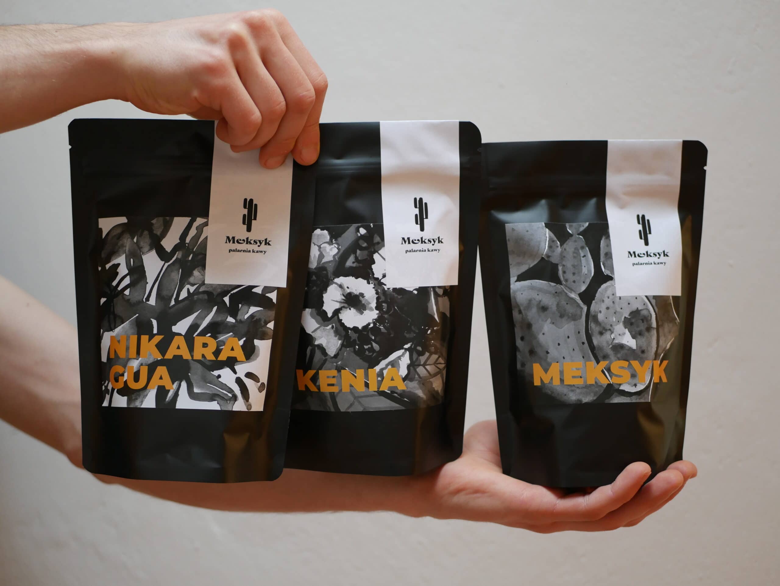 Pakiet degustacyjny świeżo palonych kaw z Rybnika. Meksyk, Kenia, Nikaragua. Dedykowany pod przelew lub espresso.