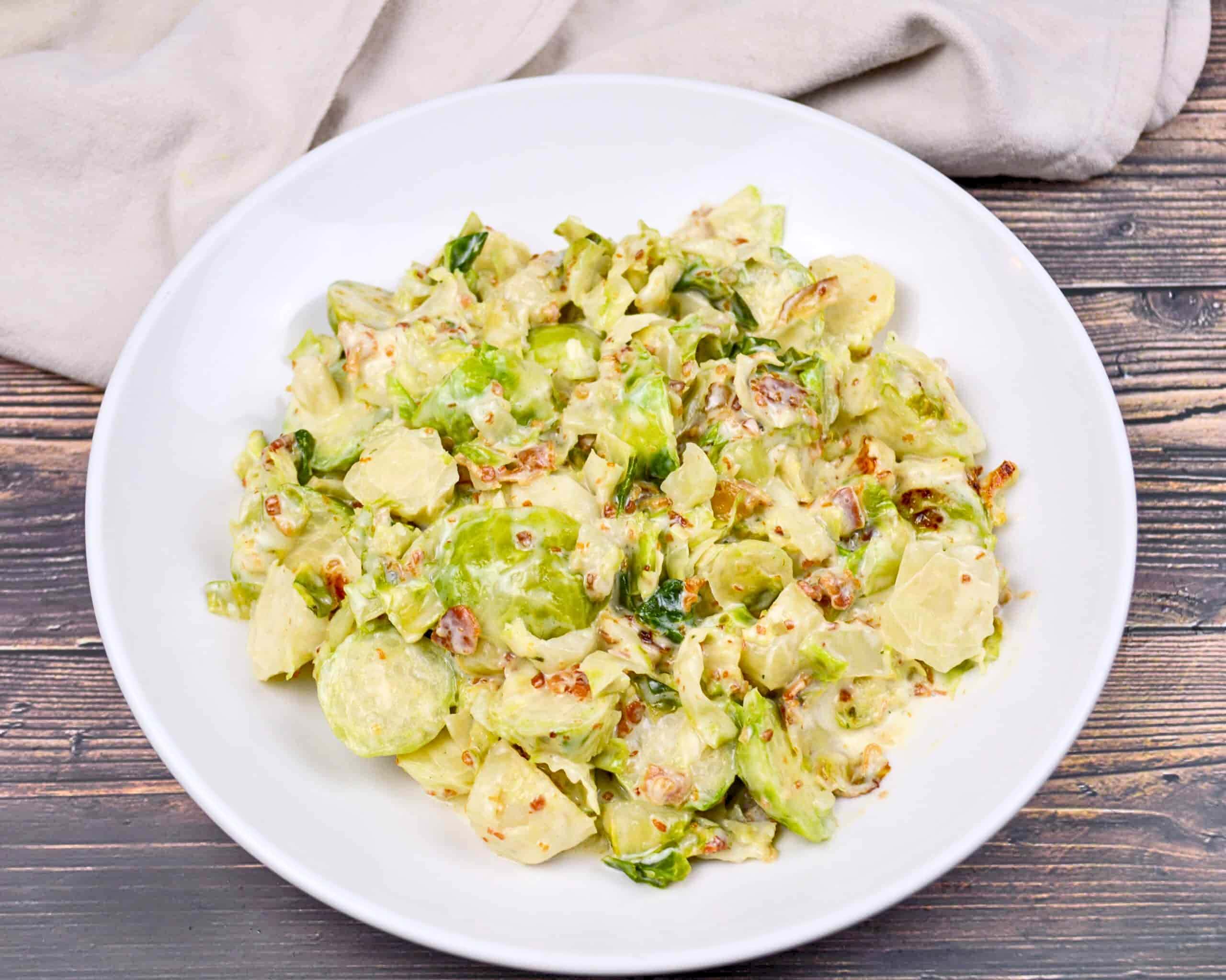 Creamy Brussels Sprouts with Bacon