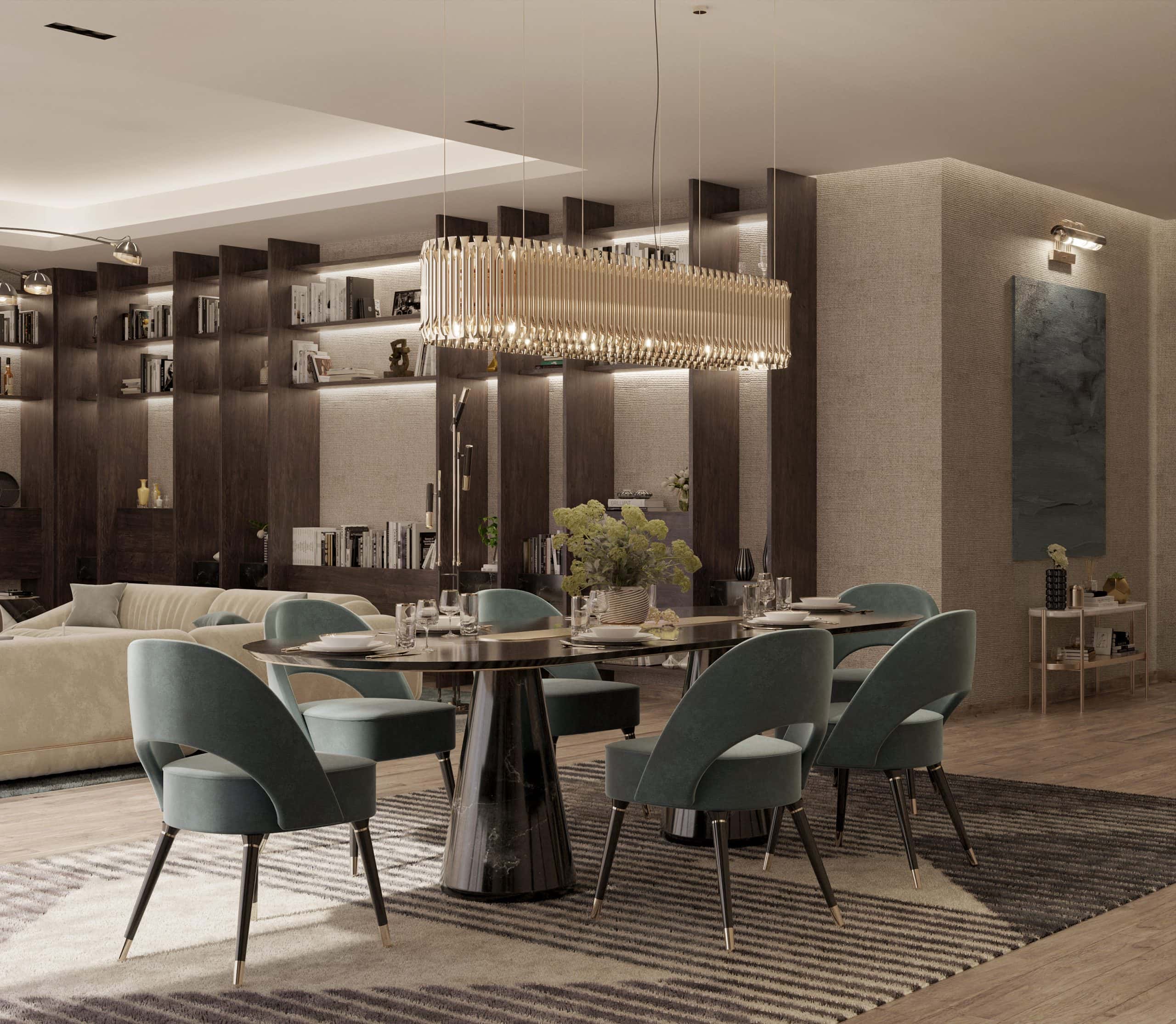 mid-century-modern-dining-room-featuring-a-contemporary-statement-suspension-lamp-with-a-black-marble-dining-table-and-blue-dining-chairs-scaled mid-century-modern-dining-room-featuring-a-contemporary-statement-suspension-lamp-with-a-black-marble-dining-table-and-blue-dining-chairs-scaled mid century modern dining room featuring a contemporary statement suspension lamp with a black marble dining table and blue dining chairs mid-century modern How to Mix Mid-Century Modern with Contemporary Decor mid century modern dining room featuring a contemporary statement suspension lamp with a black marble dining table and blue dining chairs scaled