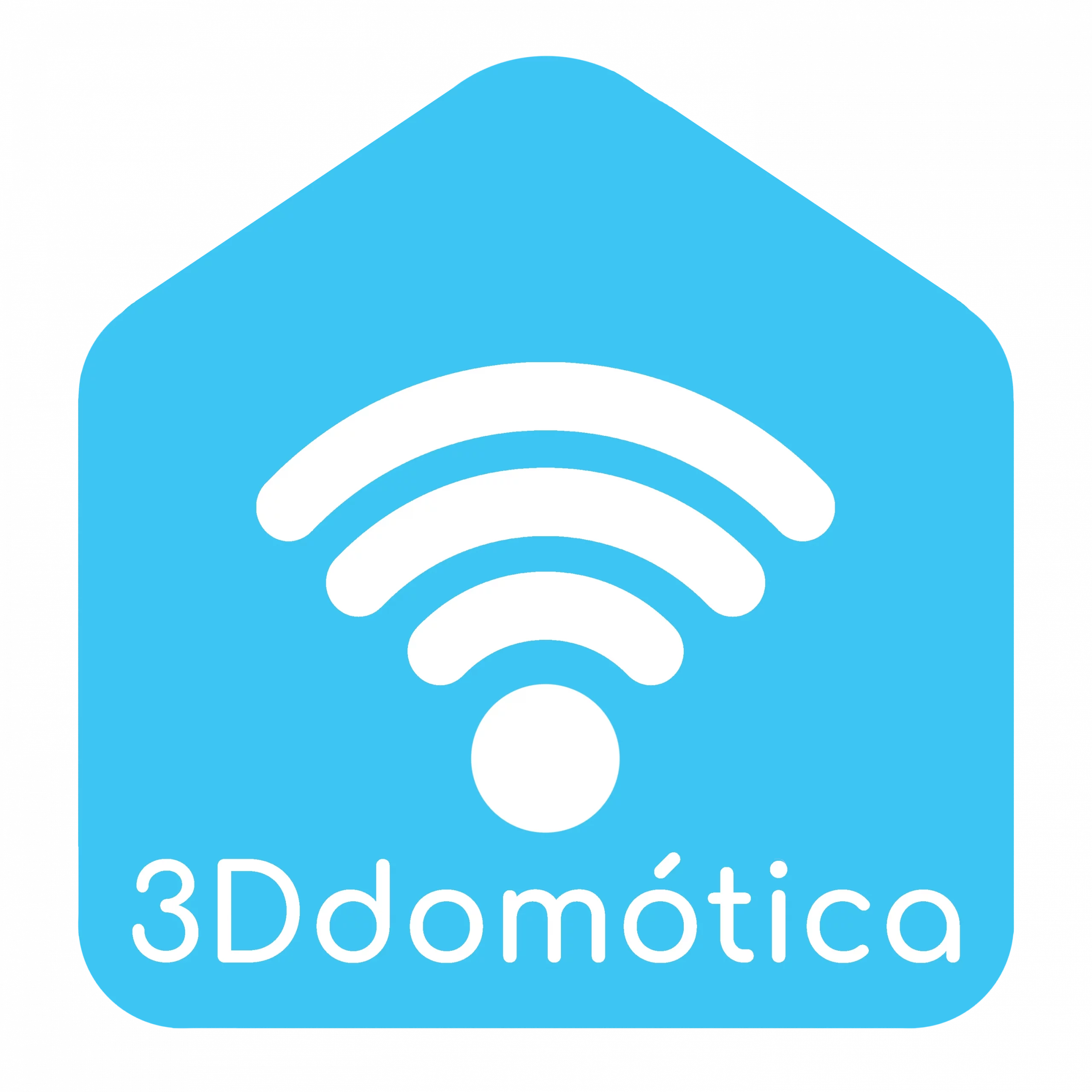 3Ddomótica. Instalaciones domóticas en Barcelona, sin cables ni obras. Logo 3Ddomótica azul 2560x2560.