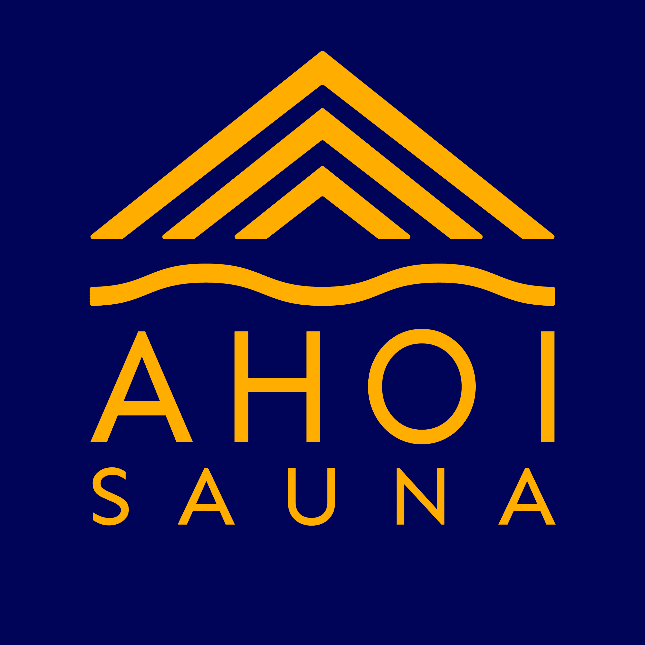 Ahoi Sauna Logo mit Abstand und Hintergrund