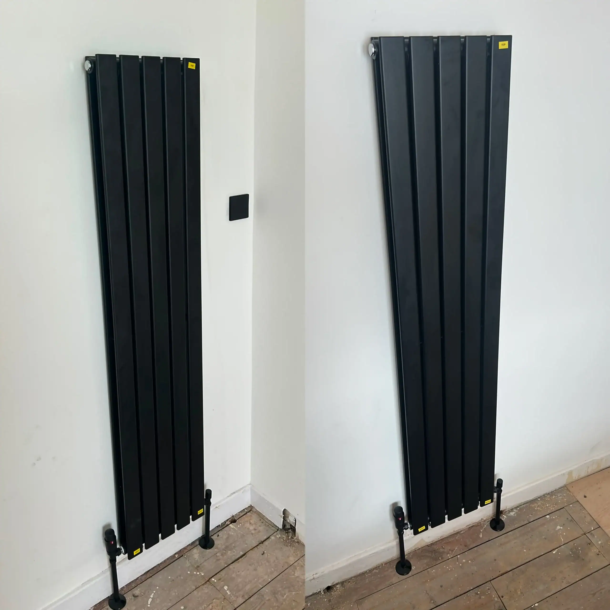 Completed radiator installation carried out by NB Gas & Plumbing.