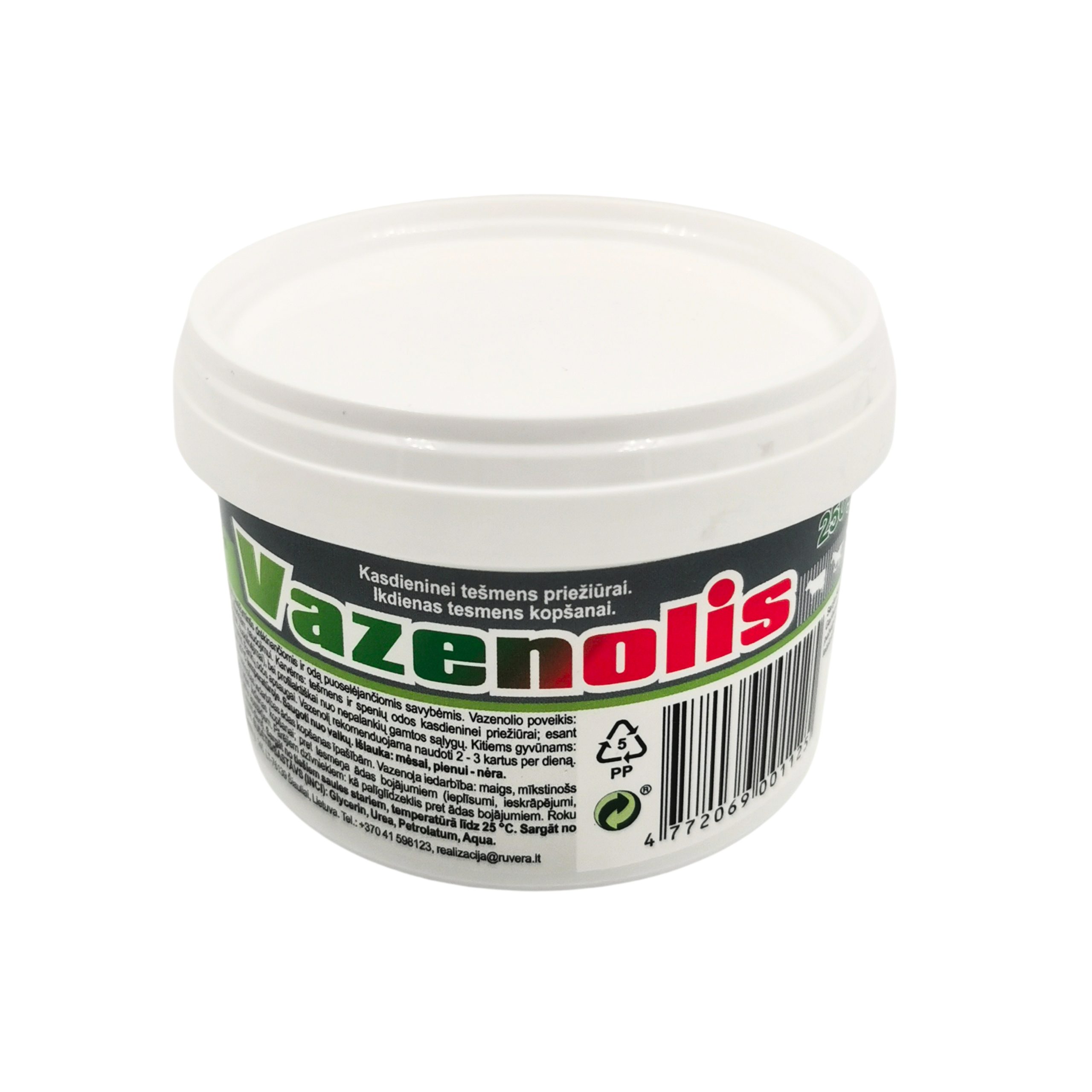 Higieninis vazenolio tepalas (0,25kg, 1kg)