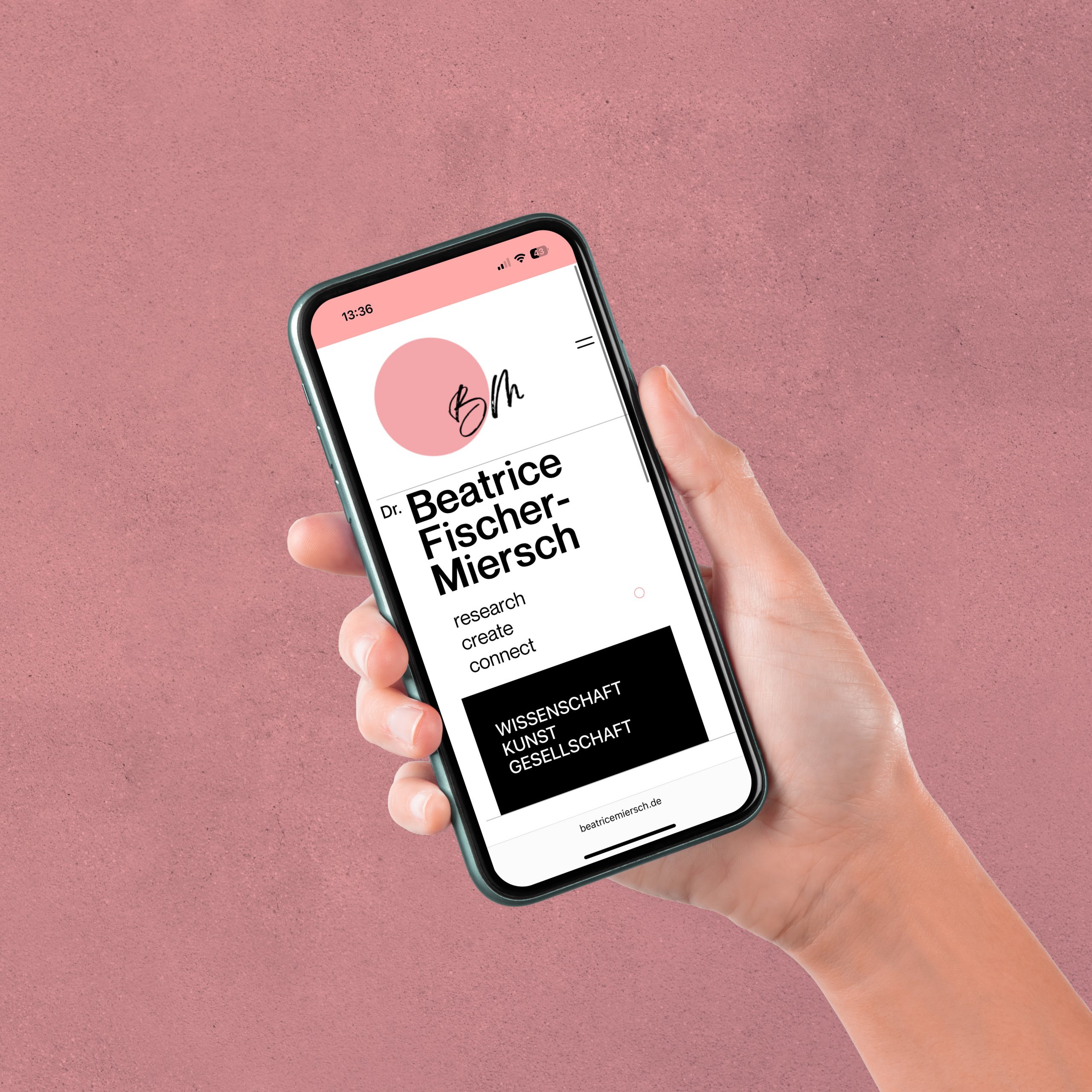 Referenzbild Webseite mobil Beatrice Miersch-Startseite