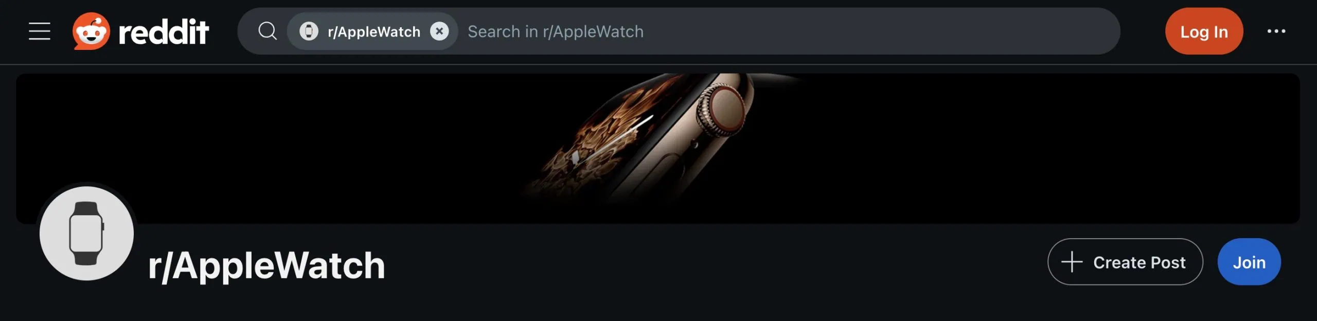 Simple Reddit banner example from Apple Watch subreddit