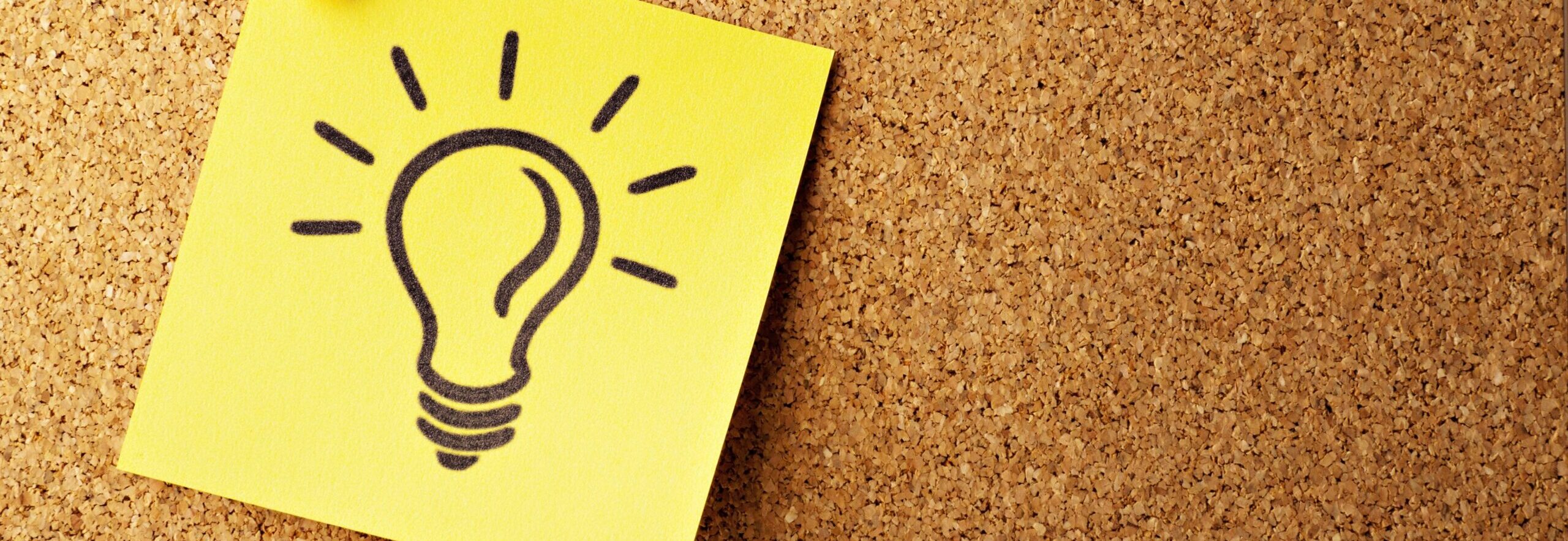 電球マークの付箋