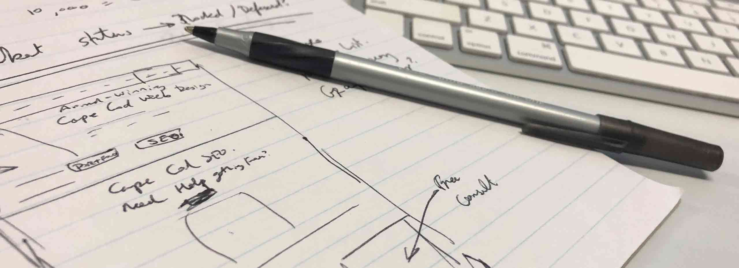 UX design sketches