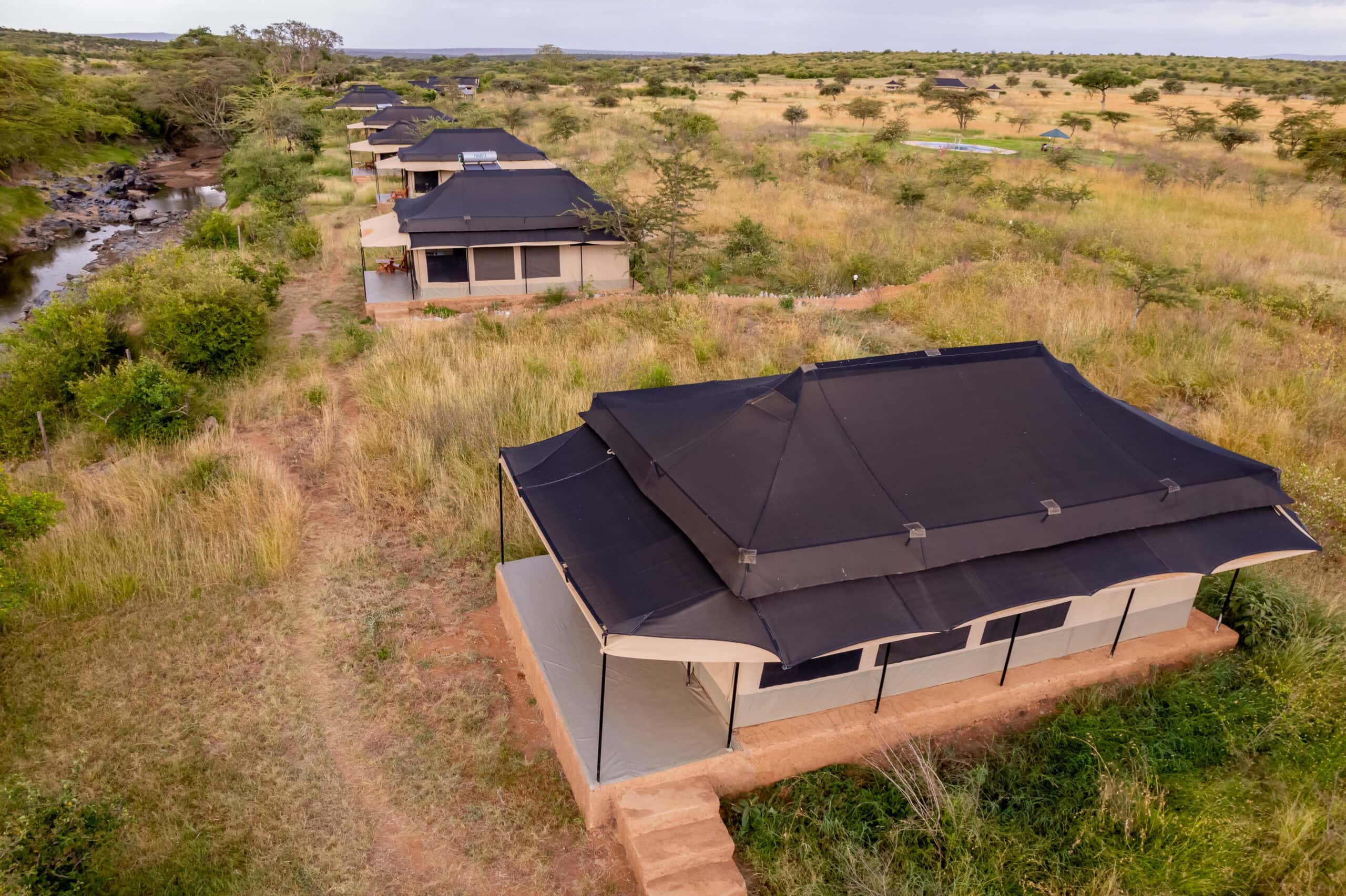 Mtito Safari Camp aerial view