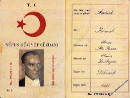 Atatürk soy ağacı ve nüfus cüzdanı