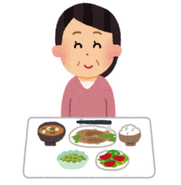 食事をとる女性
