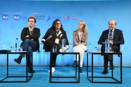 nella foto da sinistra: Pierre Siracusa (france télévision), Henrietta Hurford-Jones (bbc), Linda Granath (Swedish Television), Luca Milano (Rai Ragazzi)