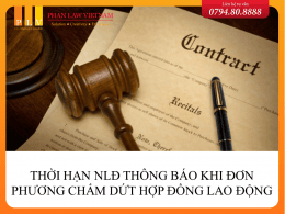 Thời hạn NLĐ thông báo khi đơn phương chấm dứt hợp đồng lao động