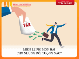 Miễn lệ phí môn bài cho những đối tượng nào?