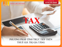 Phương pháp tính trực tiếp trên thuế giá trị gia tăng