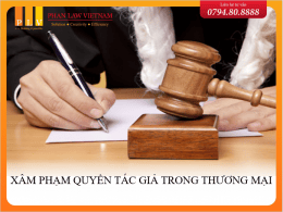 Hành vi xâm phạm quyền tác giả trong thương mại