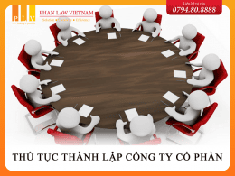 Thủ tục thành lập công ty cổ phần.