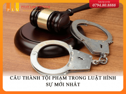 Cấu thành tội phạm trong luật hình sự mới nhất.