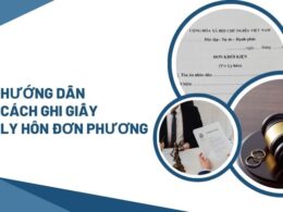 Cách ghi giấy ly hôn đơn phương